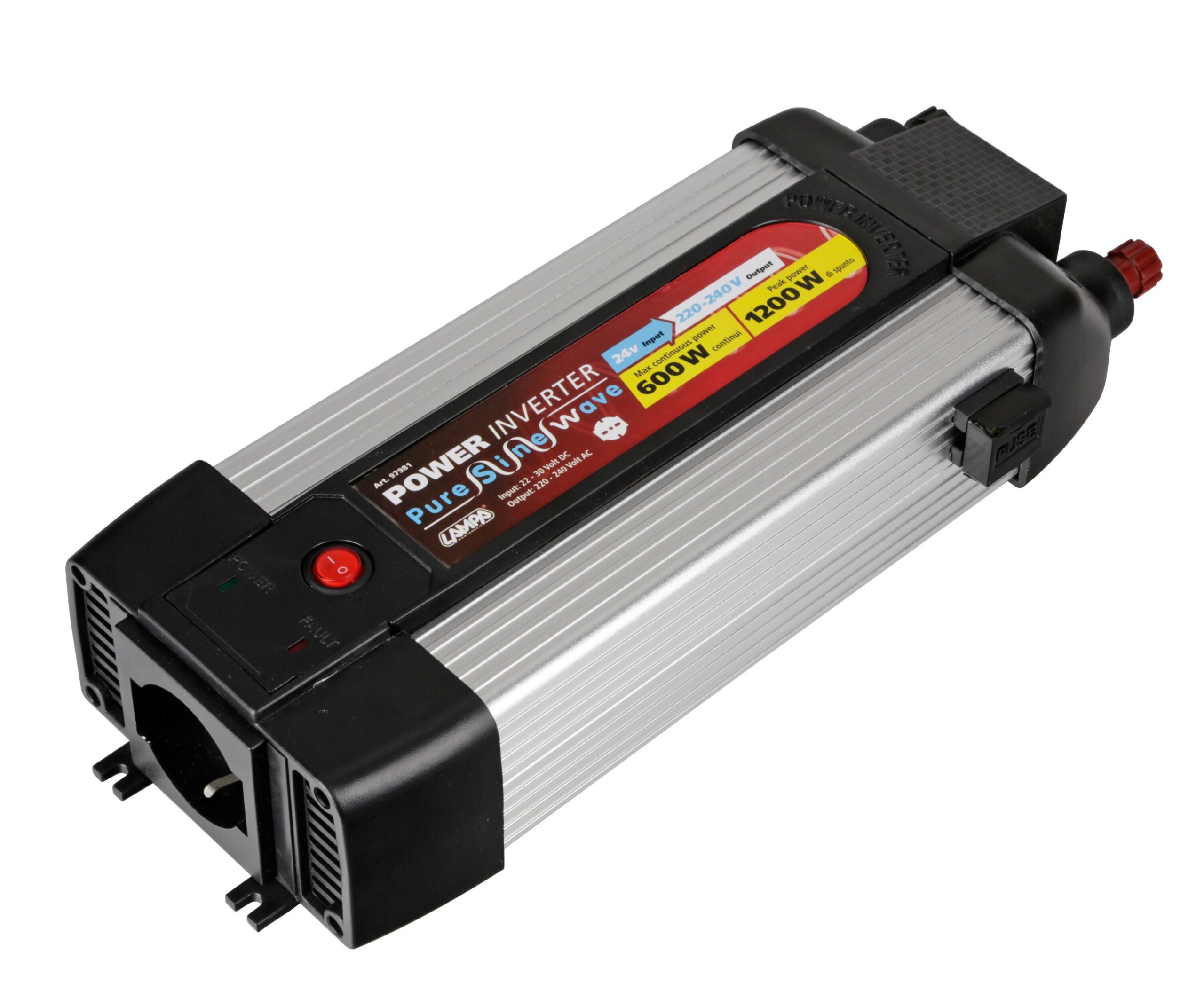 Power Inverter PSW600, trasformatore a onda sinusoidale pura 24V > 230V - Image 4