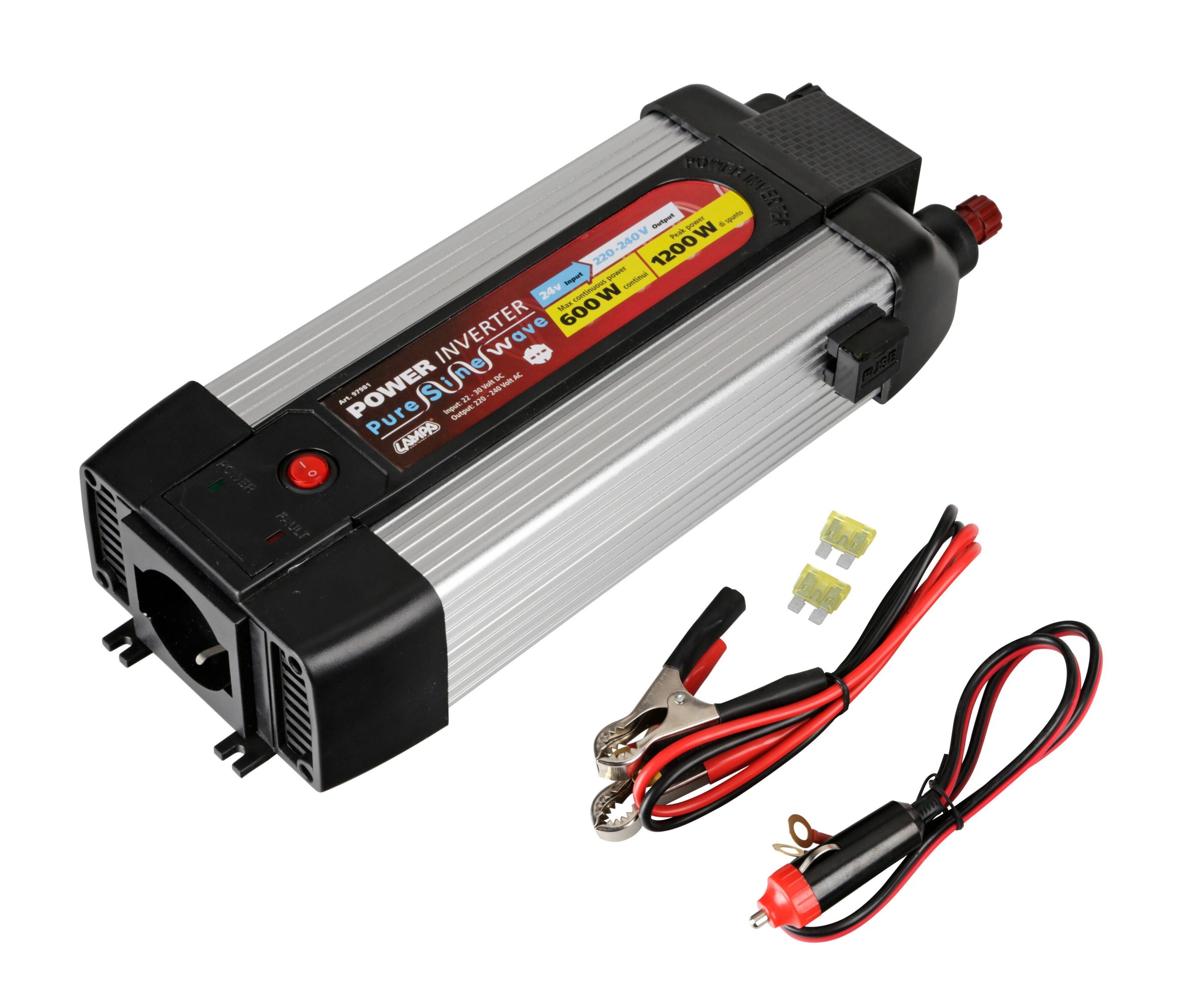 Power Inverter PSW600, trasformatore a onda sinusoidale pura 24V > 230V - Image 6
