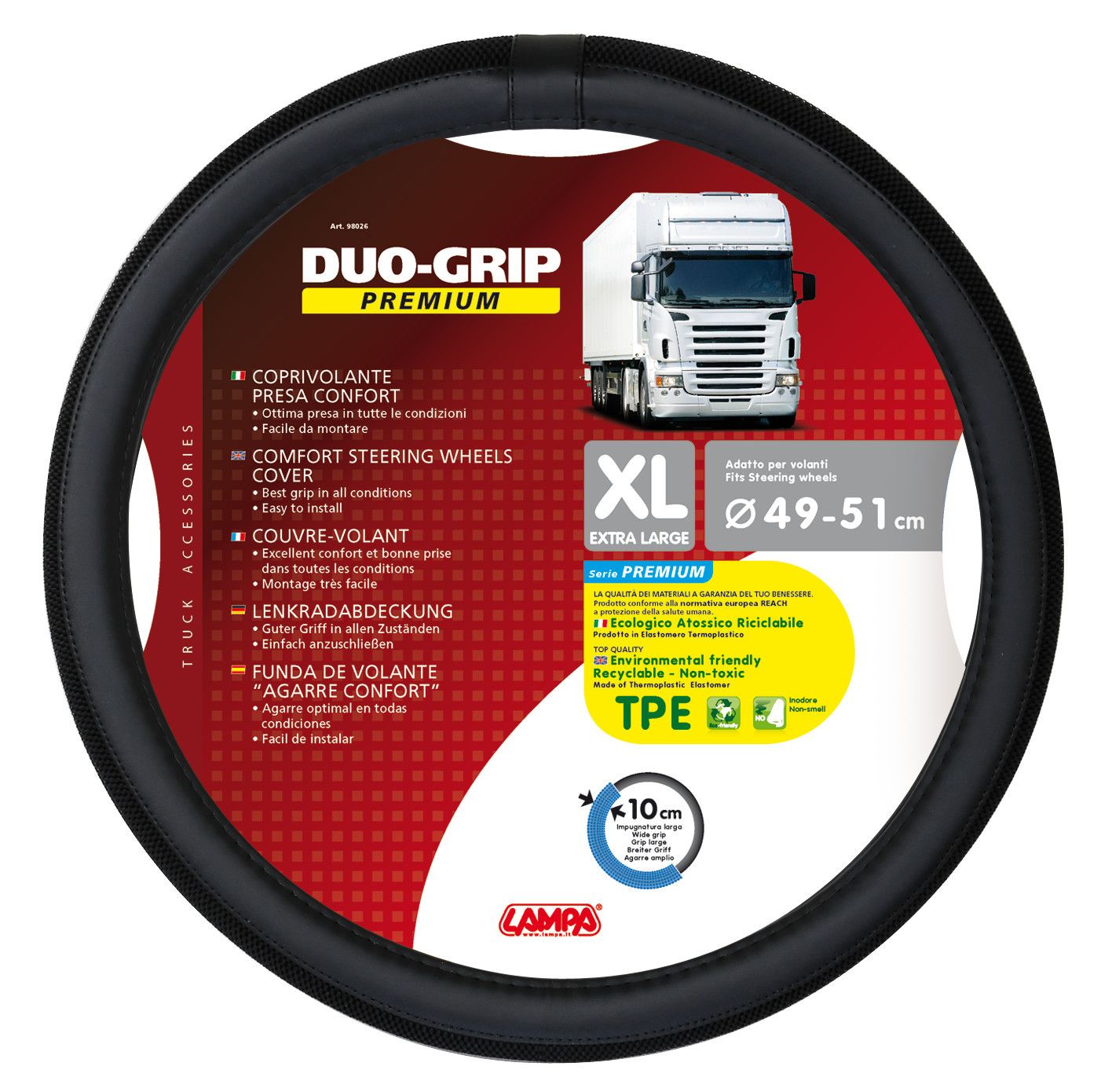 Duo-Grip, coprivolante in Skeentex - XL - Ø 49/51 cm