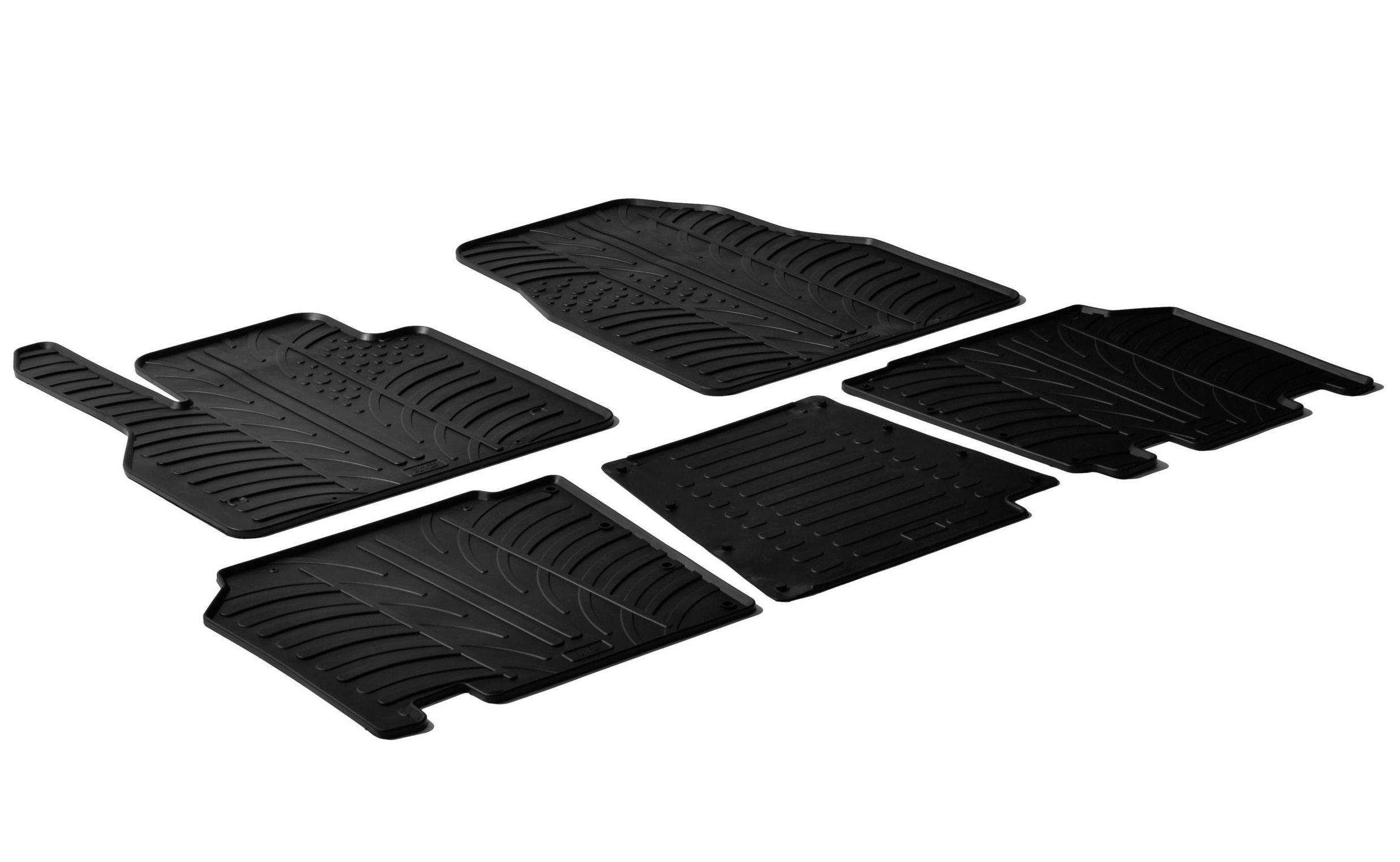 Set tappeti su misura in gomma - compatibile per Mercedes Citan (10/12>08/21) - Renault Kangoo (02/08>05/21) - Renault Kangoo 5p (02/08>05/21)