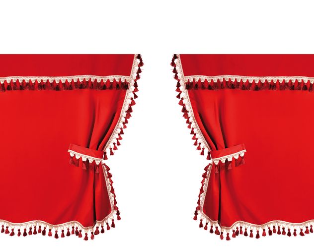 Oscura, tende centrali per camion, cabina standard - Rosso