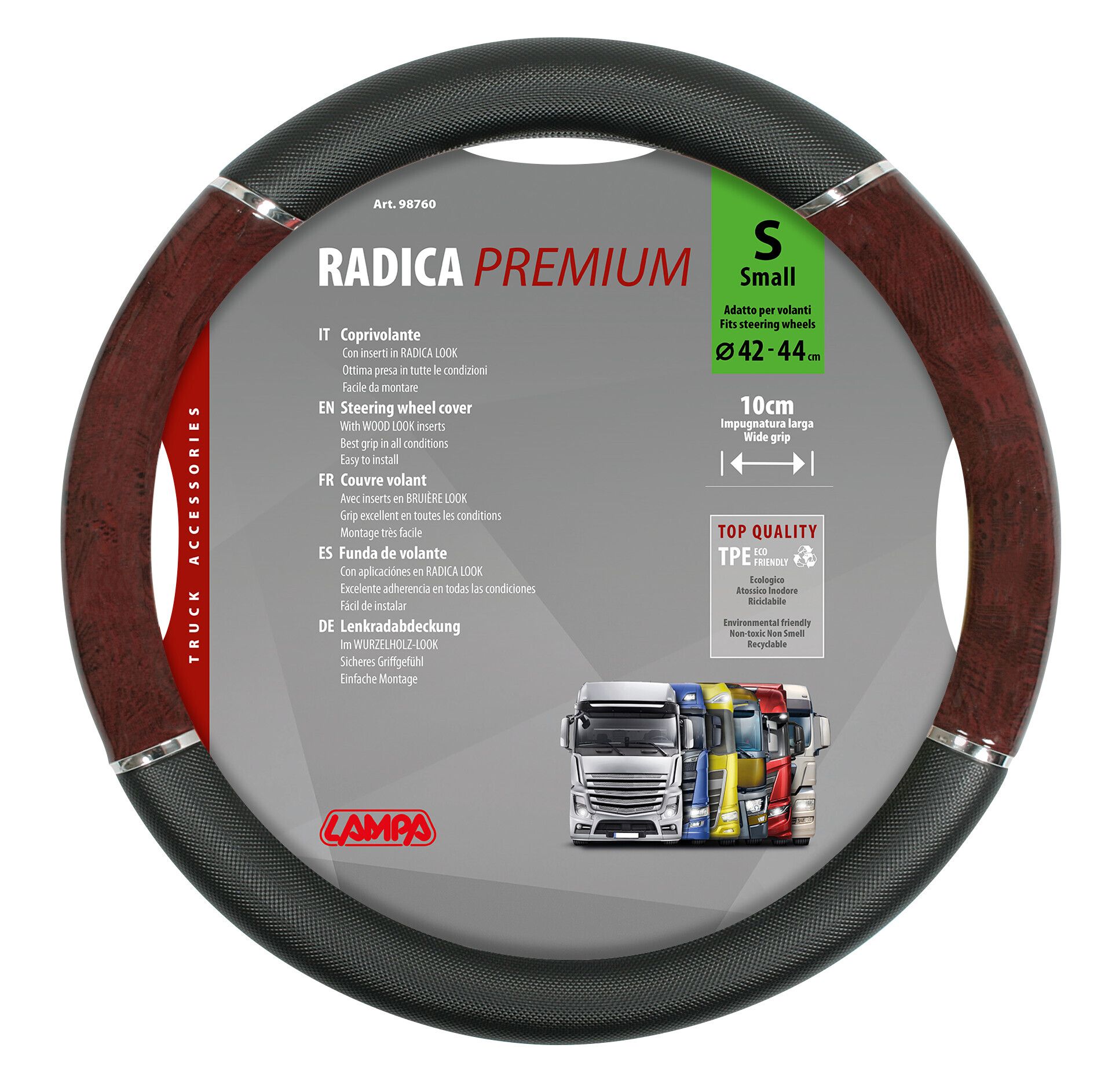 Radica, coprivolante in Skeentex - S - Ø 42/44 cm