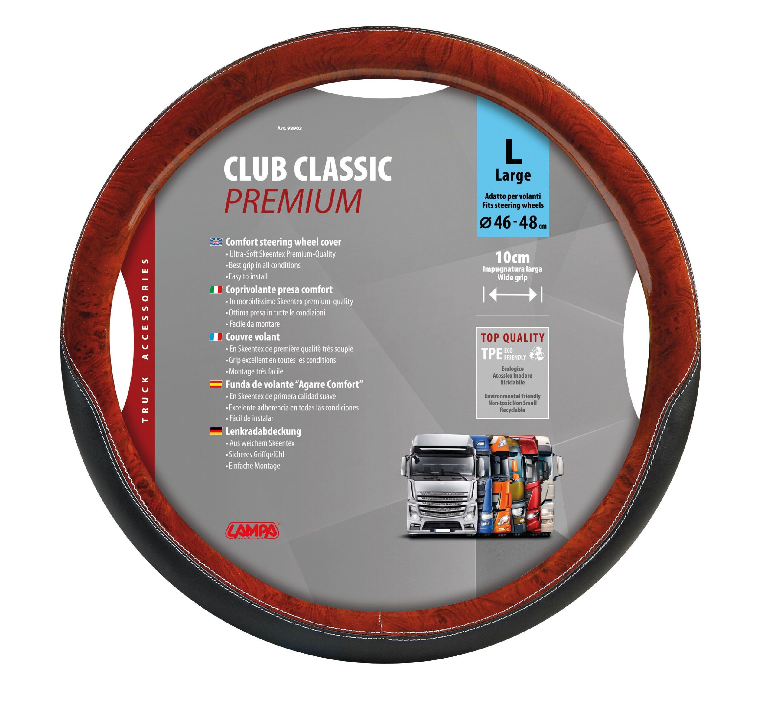 Club Classic, coprivolante in Skeentex - L - Ø 46/48 cm