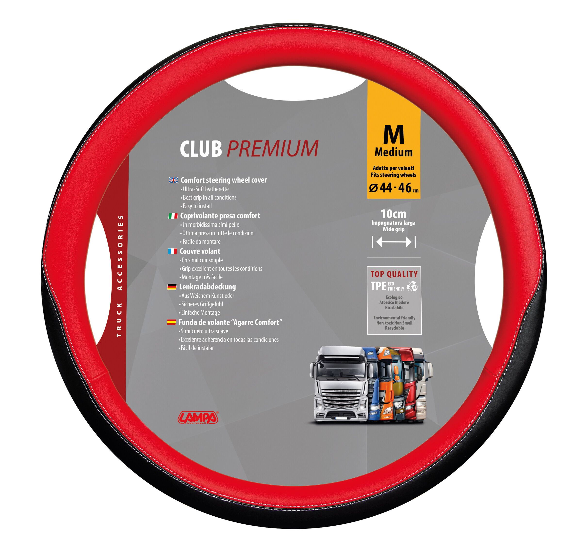 Club, coprivolante in Skeentex - M - Ø 44/46 cm - Rosso