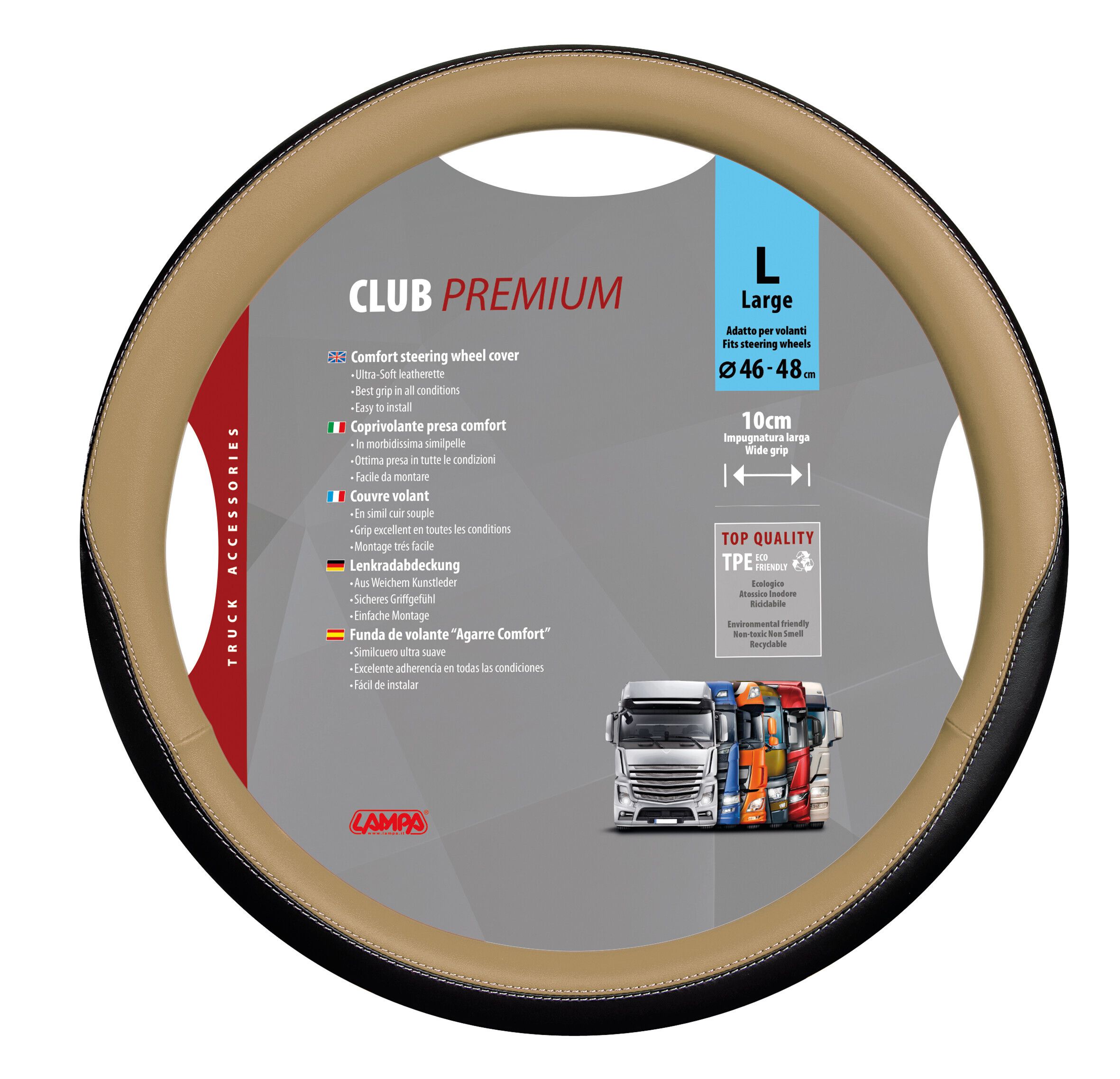 Club, coprivolante in Skeentex - L - Ø 46/48 cm - Beige