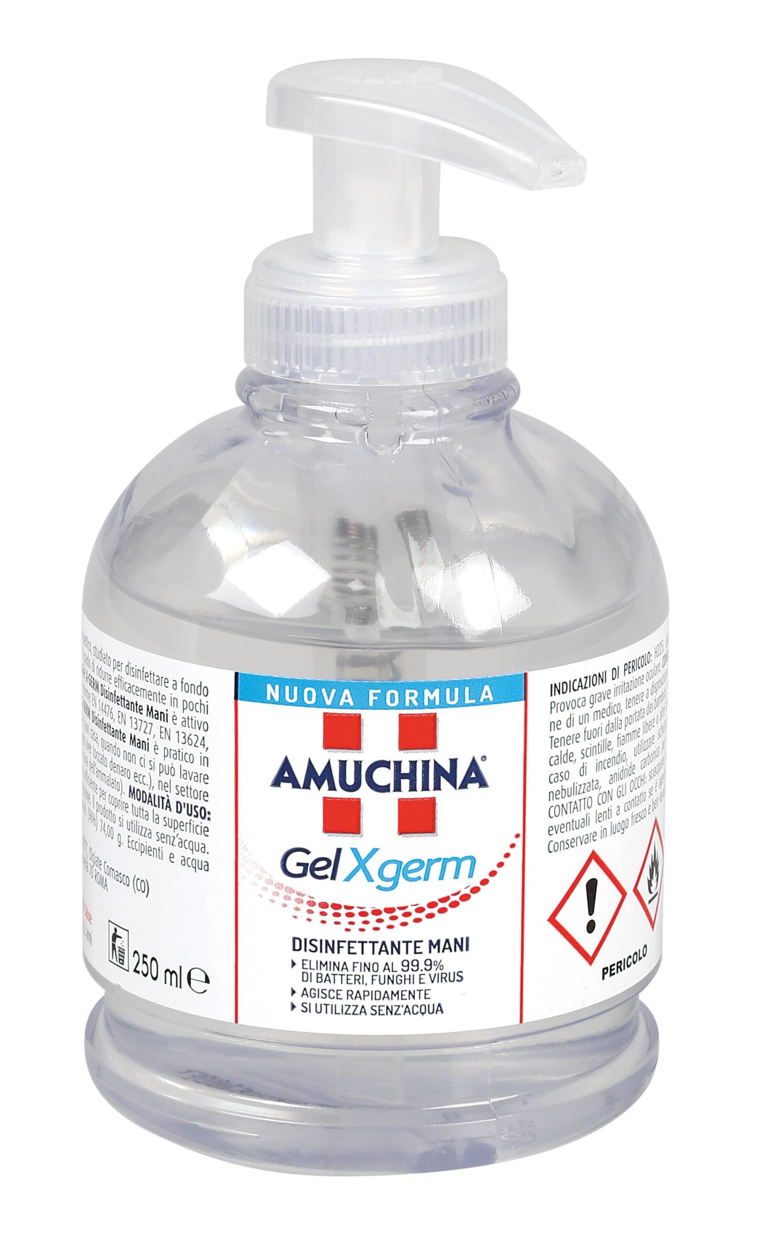 Amuchina Gel X-Germ, disinfettante mani, flacone con erogatore - 250 ml