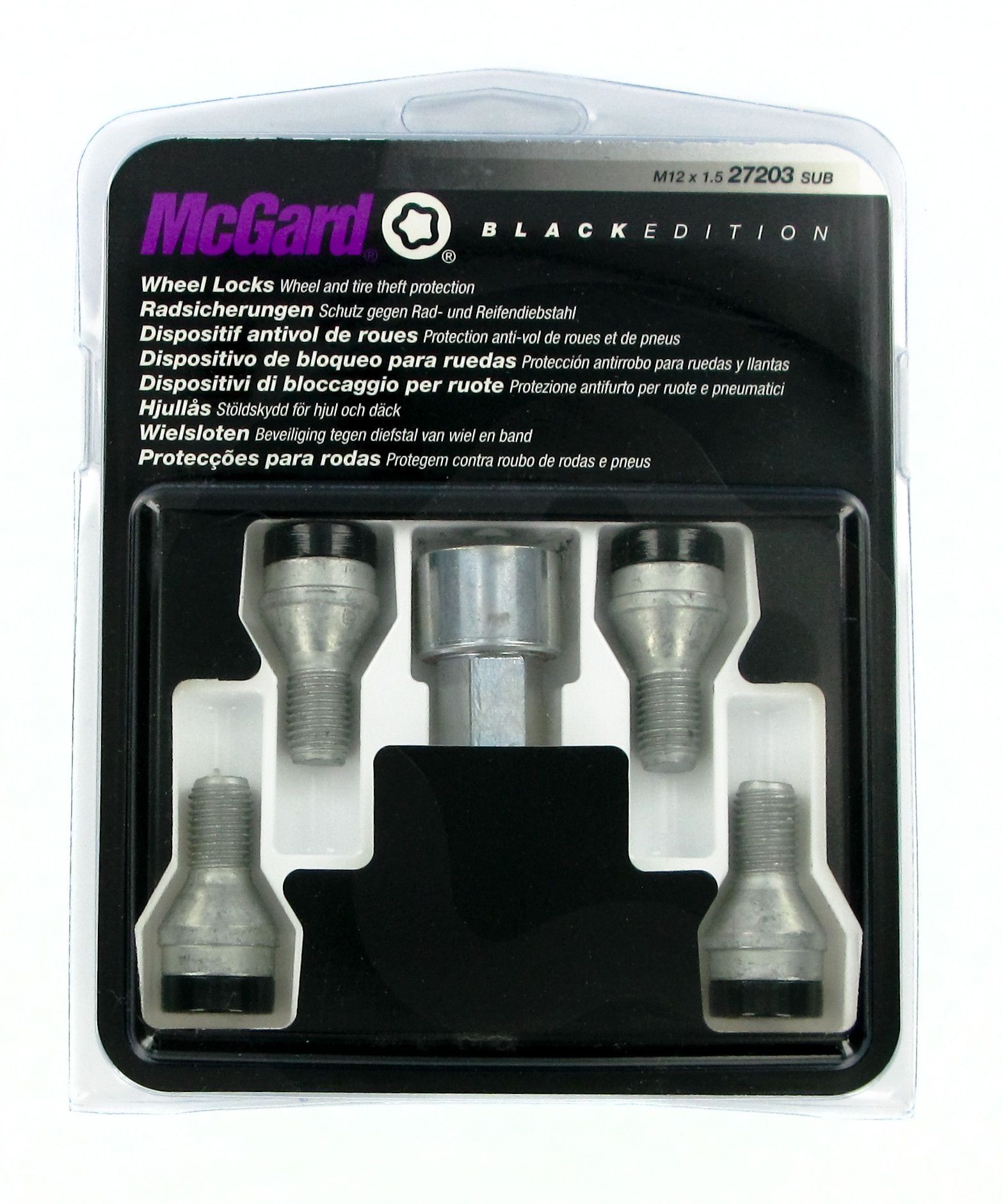 Bulloni conici, kit 4 pz - Black Edition - A090