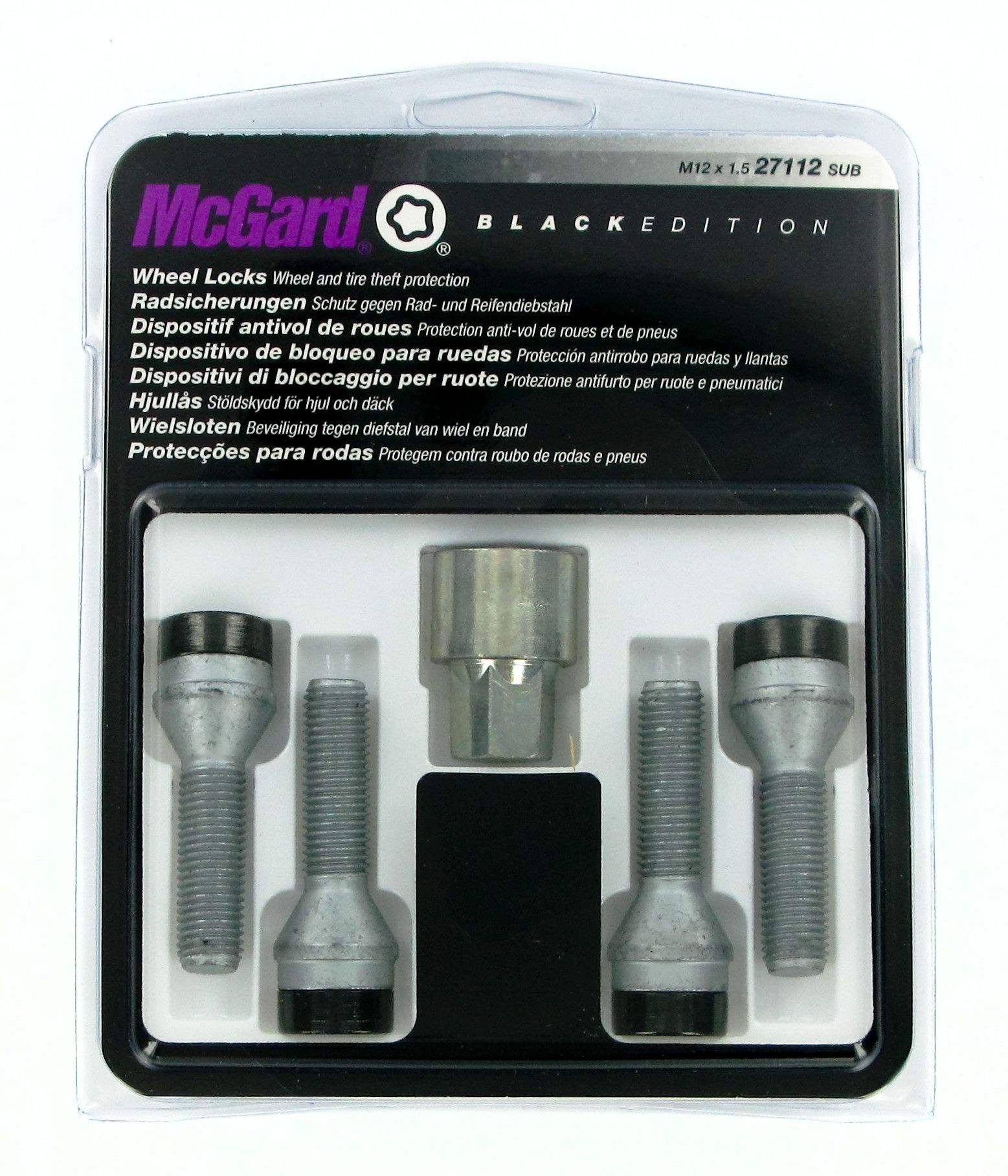 Bulloni conici, kit 4 pz - Black Edition - A160