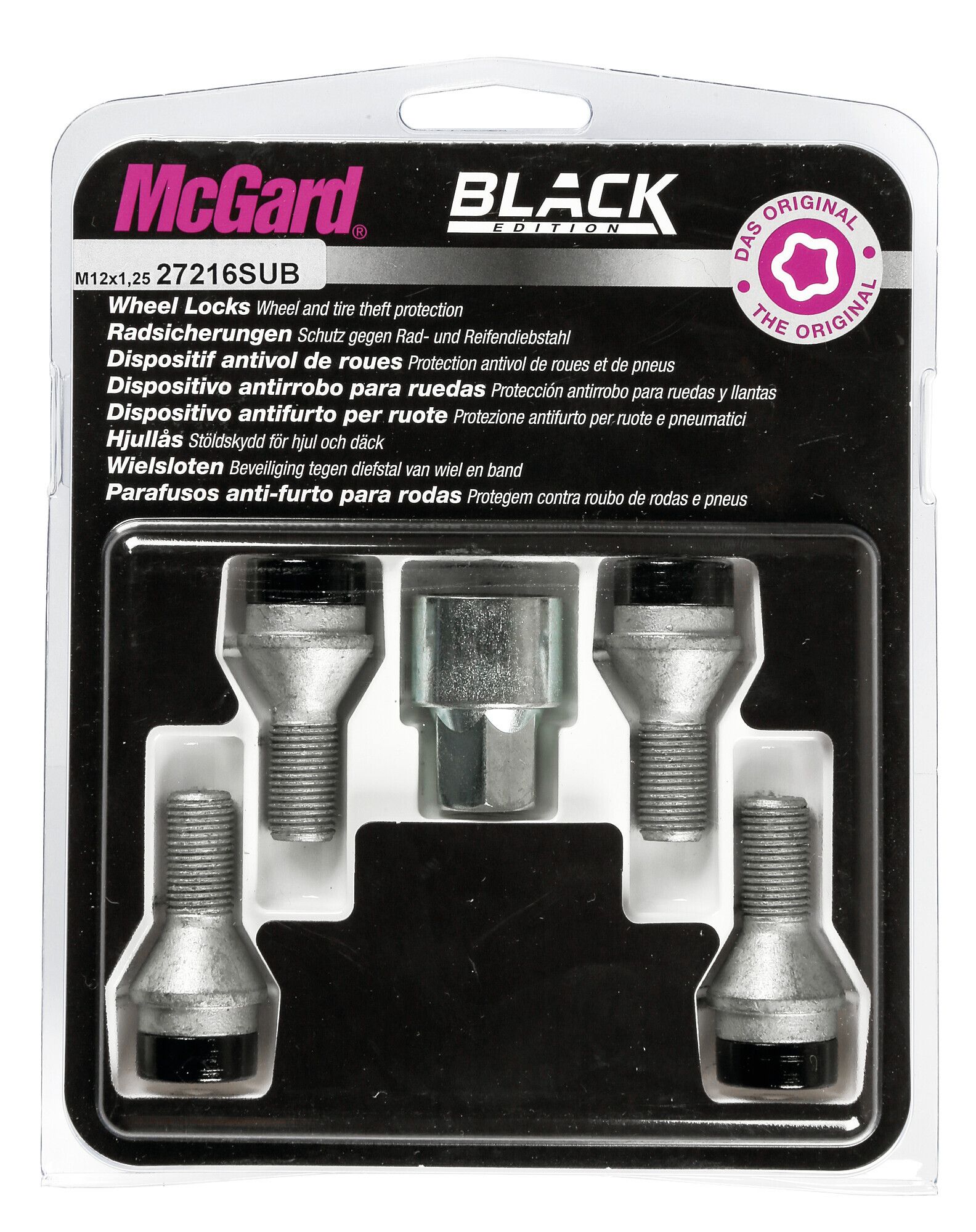 Bulloni conici, kit 4 pz - Black Edition - A010