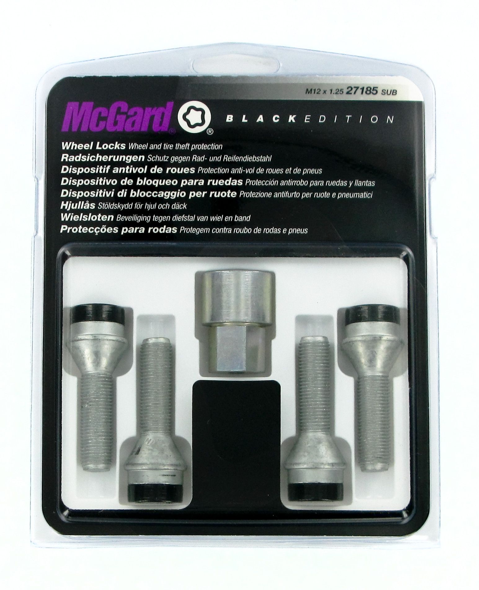 Bulloni conici, kit 4 pz - Black Edition - A070