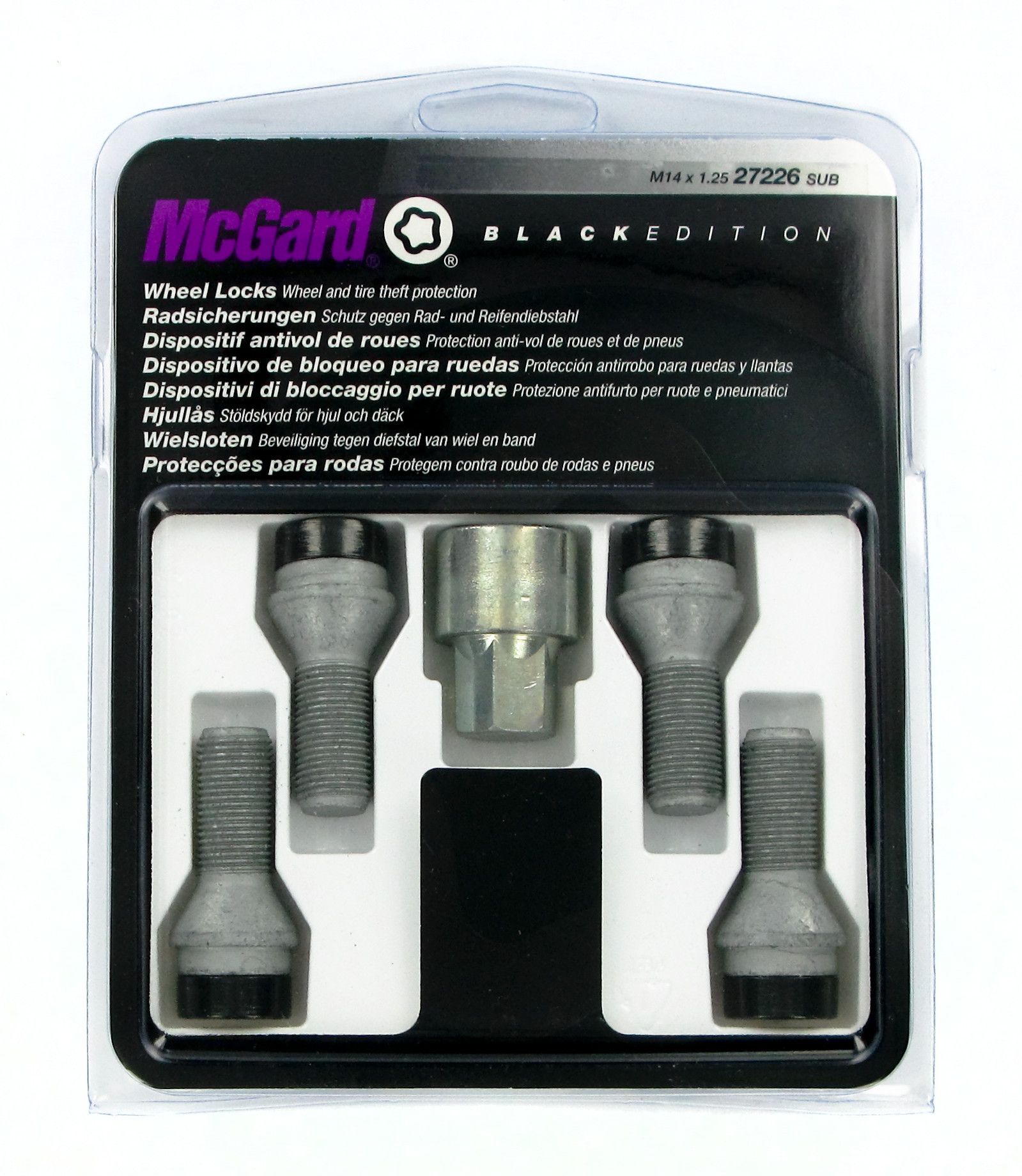 Bulloni conici, kit 4 pz - Black Edition - A220