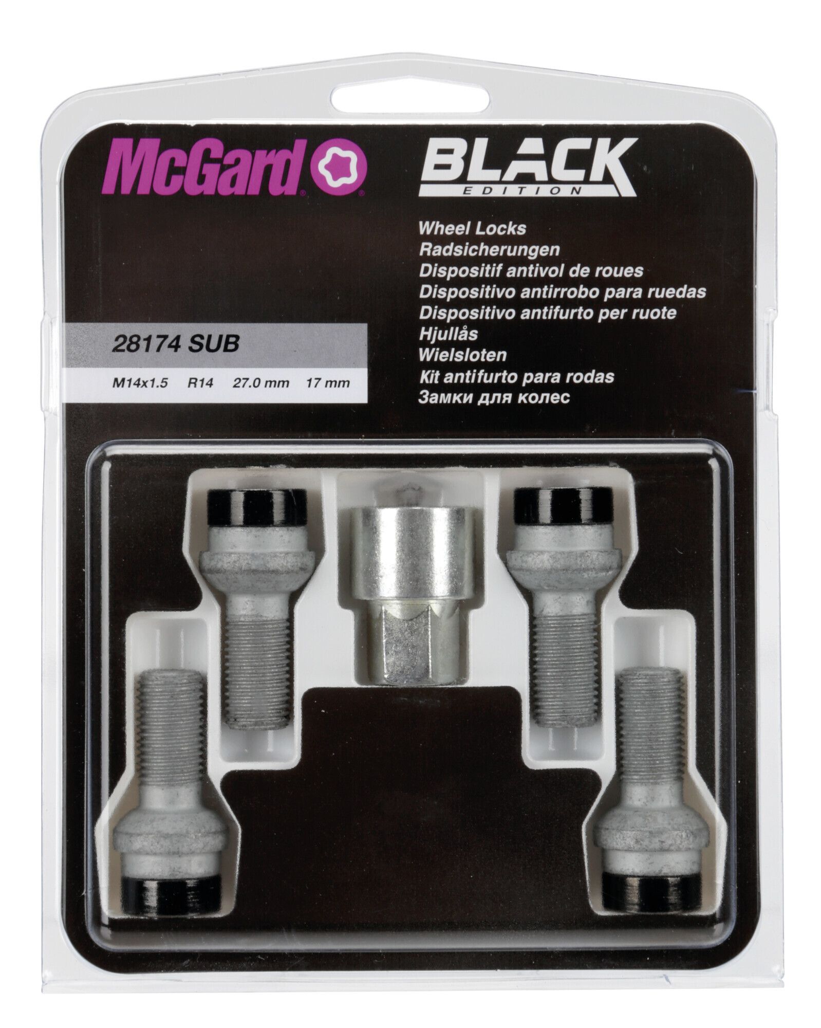 Bulloni sferici, kit 4 pz - Black Edition - E090