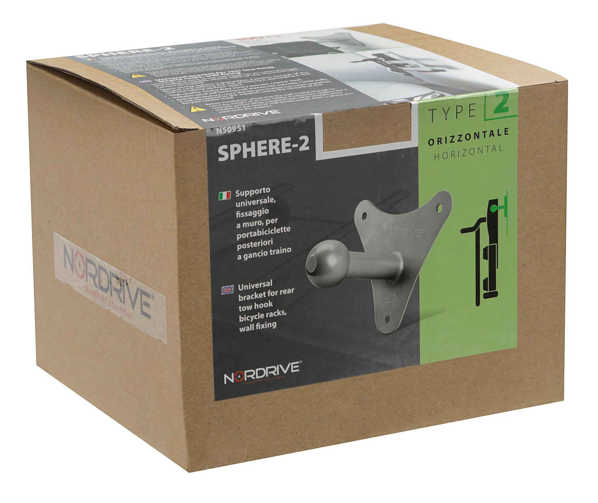 Sphere-2, supporto universale per portabiciclette posteriori a gancio traino, con fissaggio a muro - Image 5