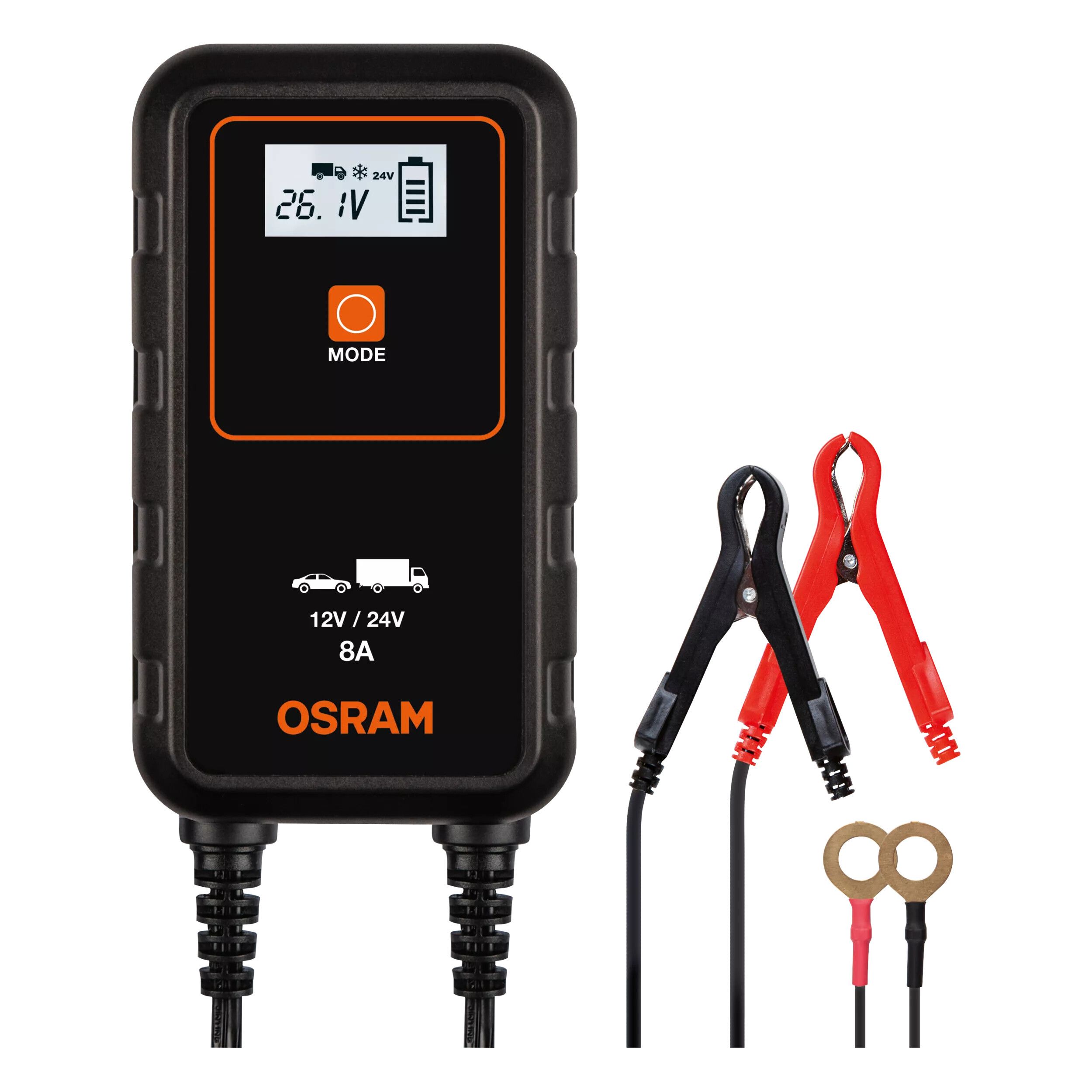 BATTERYcharge 908, caricabatteria intelligente e mantenitore con ciclo di carica in più fasi