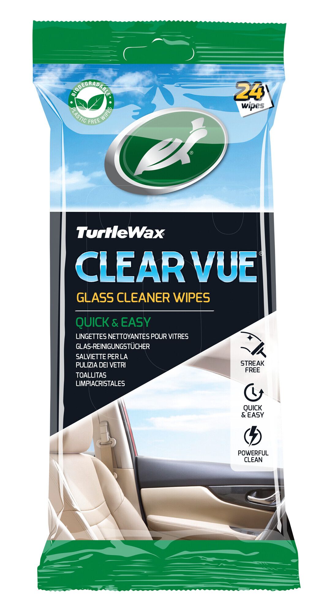 Clear Vue, salviette per la pulizia dei vetri - 24 pz