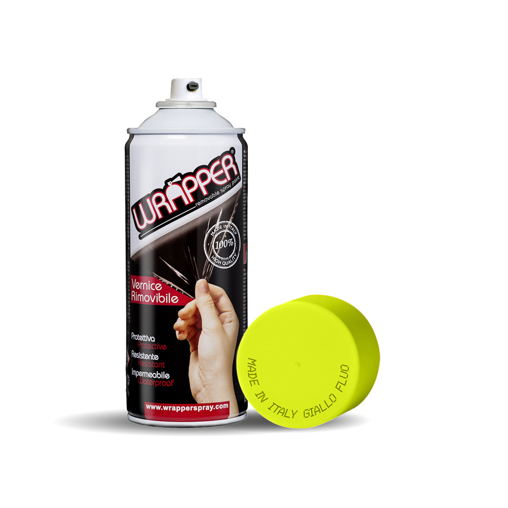 Wrapper, pellicola spray rimovibile, 400 ml - Giallo fluo