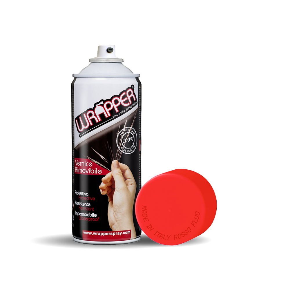 Wrapper, pellicola spray rimovibile, 400 ml - Rosso fluo