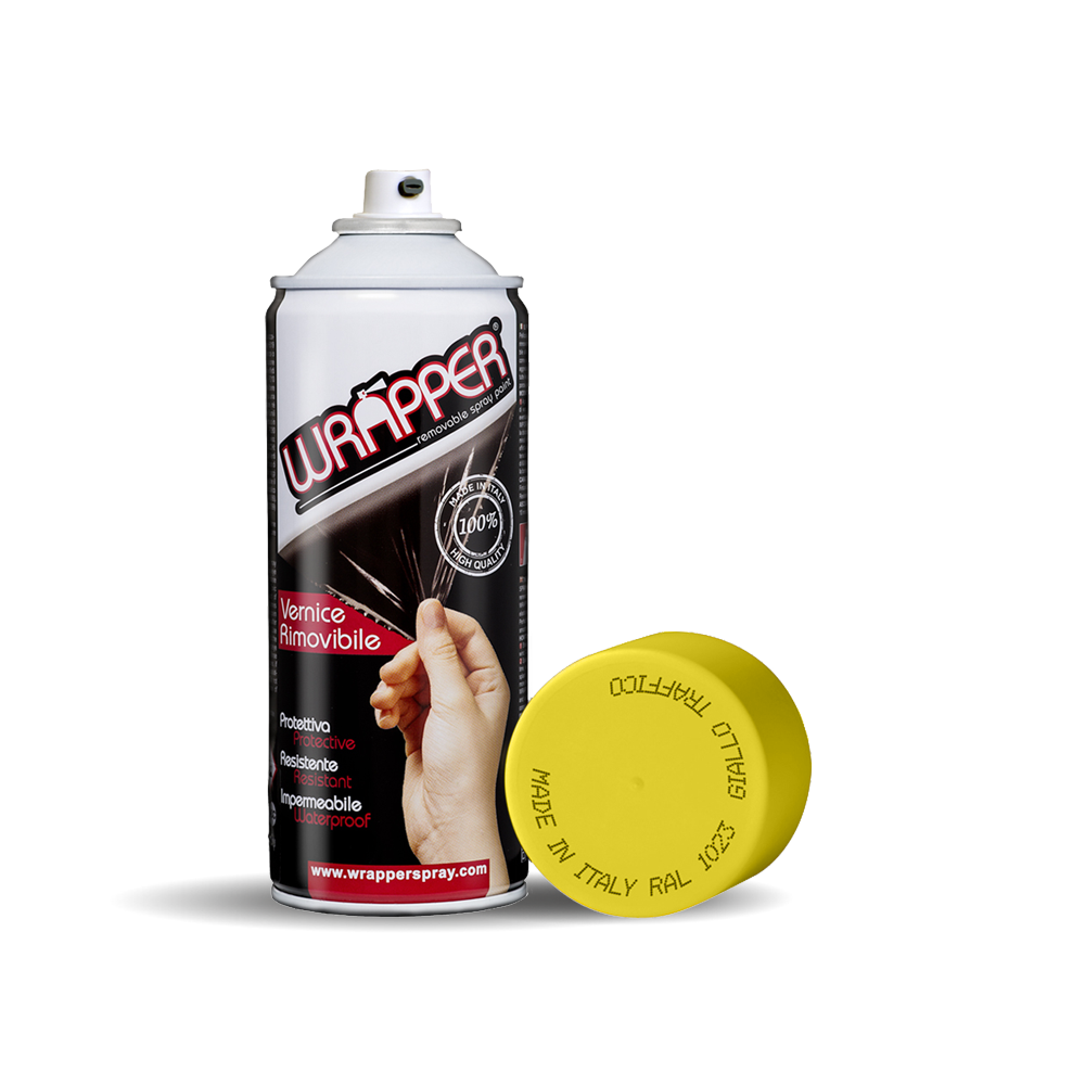 Wrapper, pellicola spray rimovibile, 400 ml - Giallo traffico - Ral 1023