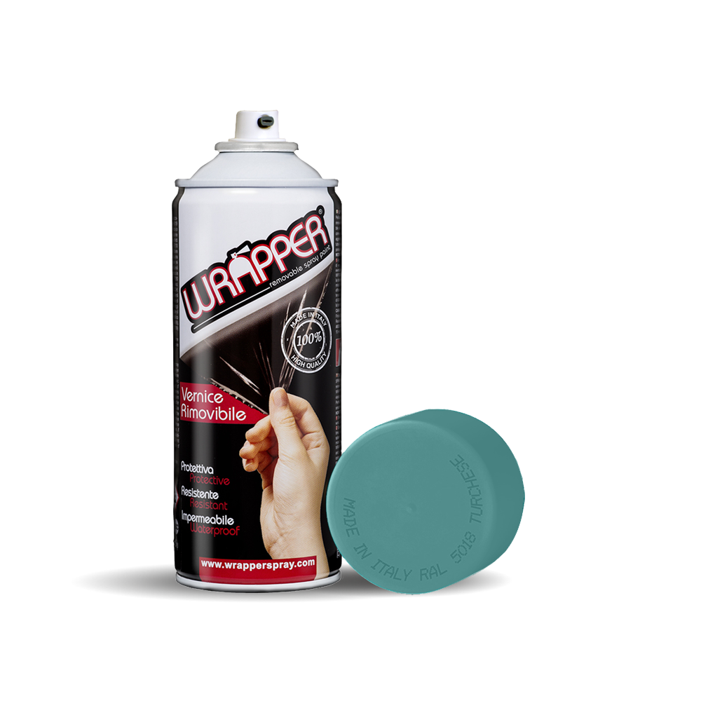 Wrapper, pellicola spray rimovibile, 400 ml - Turchese - Ral 5018