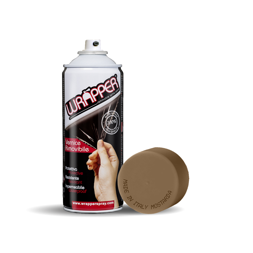 Wrapper, pellicola spray rimovibile, 400 ml - Mostarda