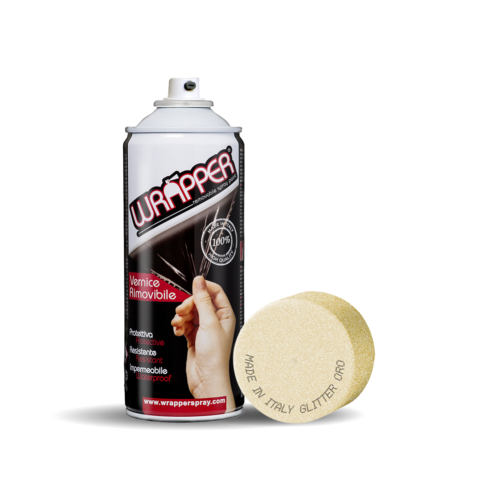 Wrapper, pellicola spray rimovibile, 400 ml - Glitter oro