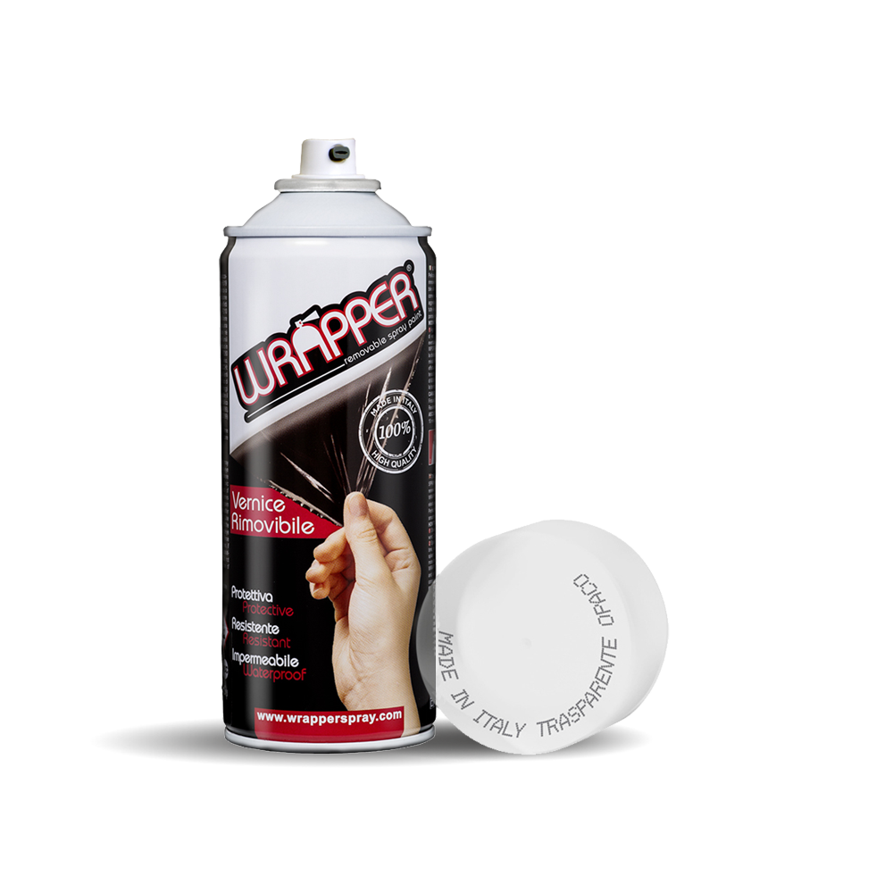 Wrapper, pellicola spray rimovibile, 400 ml - Trasparente opaco