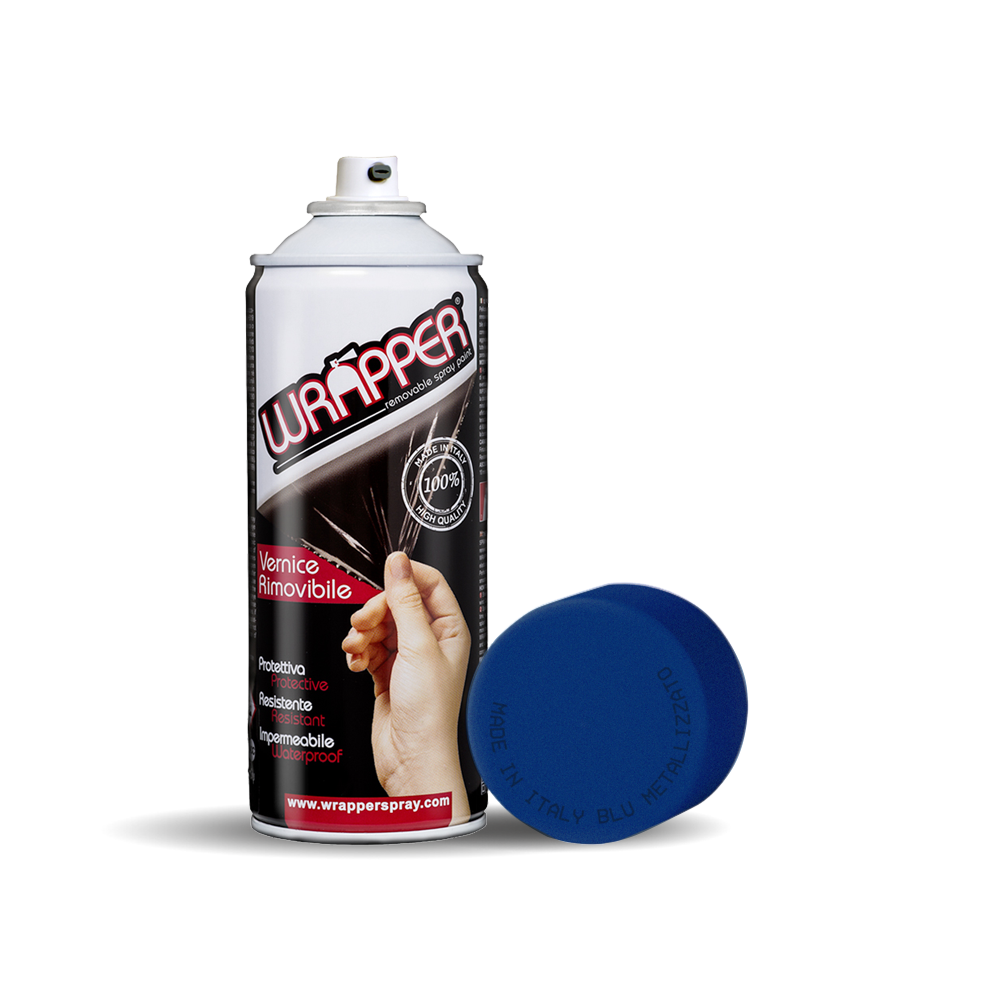 Wrapper, pellicola spray rimovibile, 400 ml - Blu metallizzato