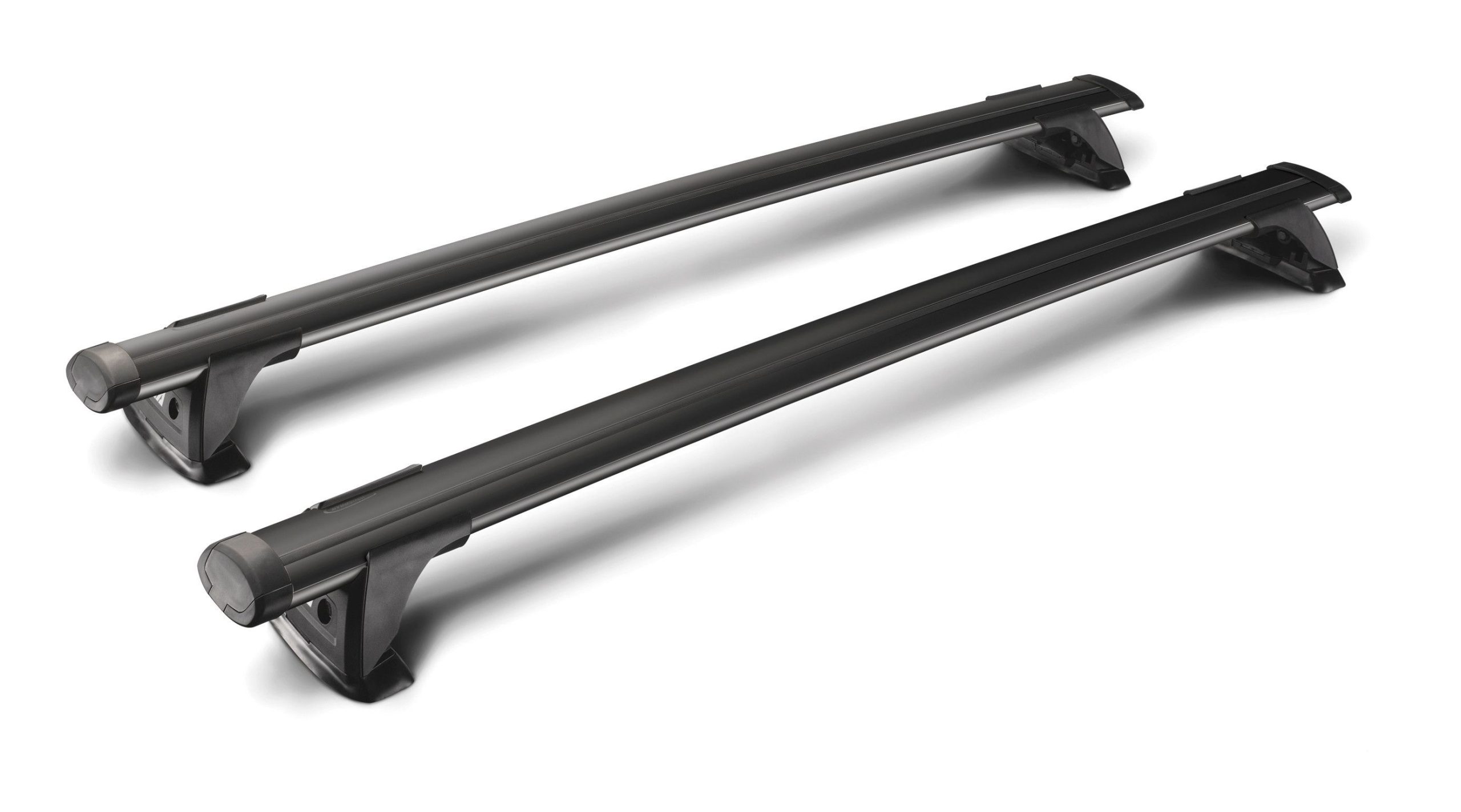 Thru Black, coppia barre portatutto in alluminio - 134 cm