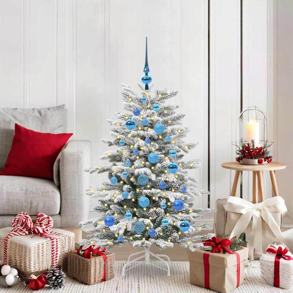 Albero Di Natale Artificiale Con Rami Pieghevoli Bianco 120 cm