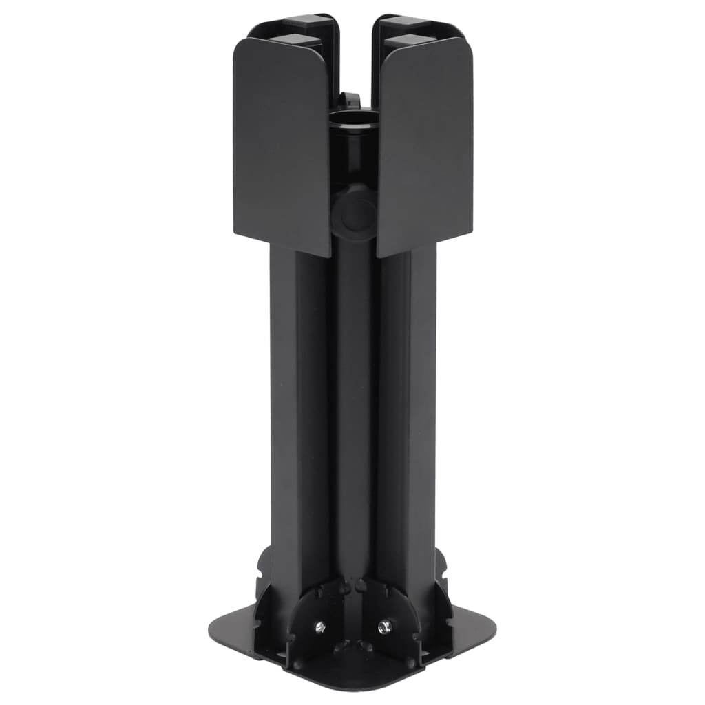 Base Pieghevole Ombrellone Palo Ø38/48 Mm Nero Lucido Acciaio