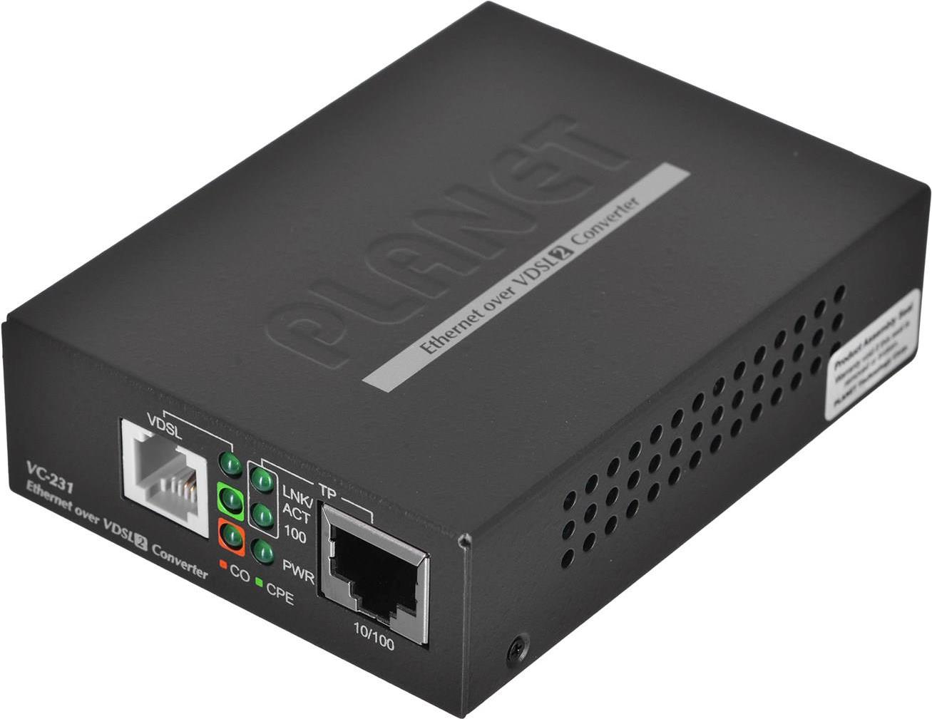 Planet VC-231 Vdsl2 Media Converter 100 Mbit/s 1x RJ-45 1x RJ-11 Bis 1,4 Km (vC-231)