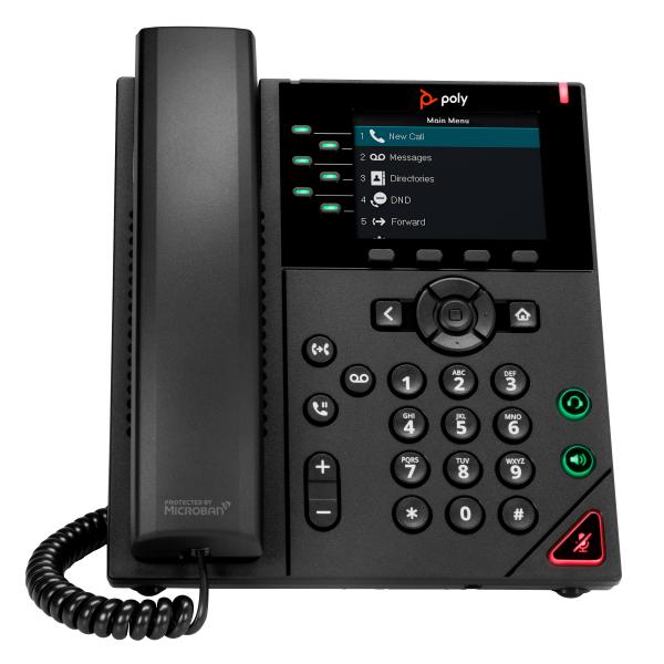Hp Poly Vvx 350 - Voip Phone - 3-Way Call Capability - Sip, Sdp - 6-Line Operation - 24 Lines - Black - Versione uk