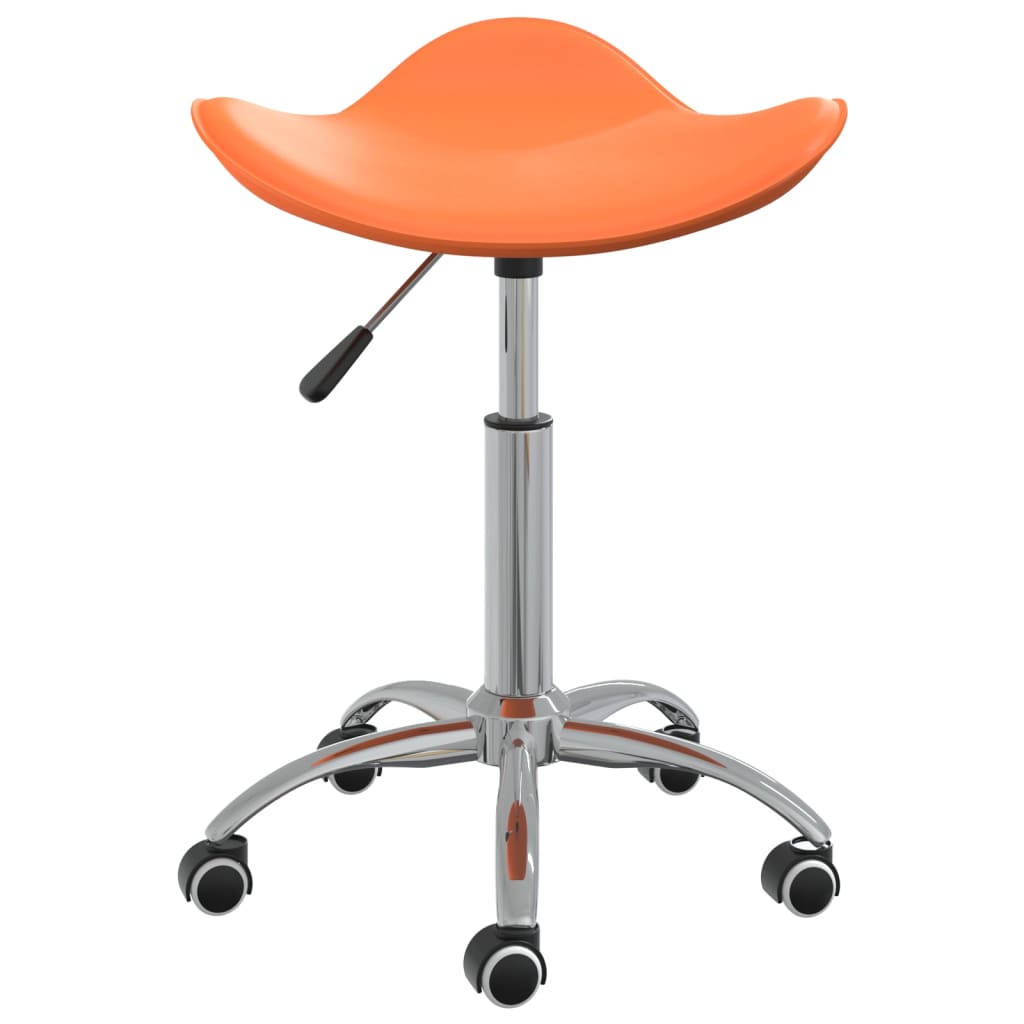 Sedia Da Pranzo Girevole Arancione In Similpelle