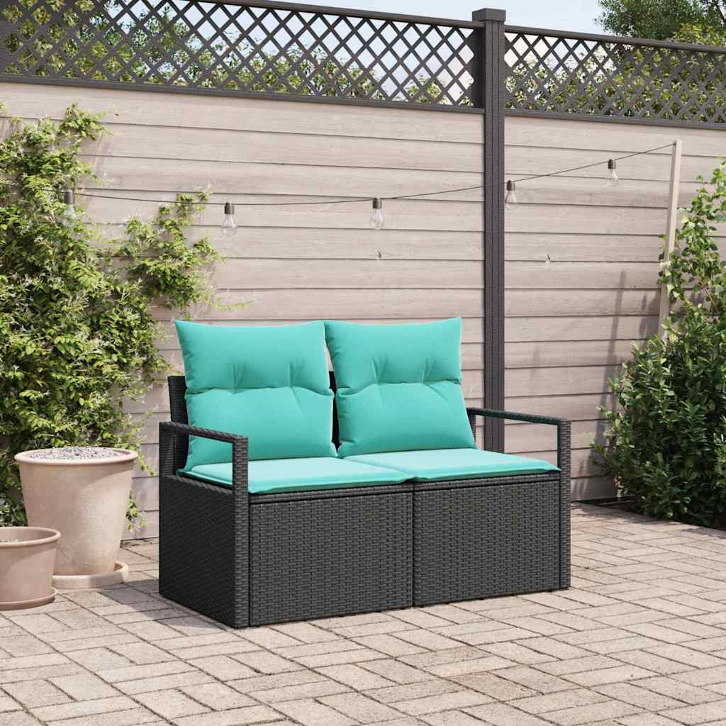 Divano Da Giardino Con Cuscino 120 X 62 X 69 Cm. Polyrattan