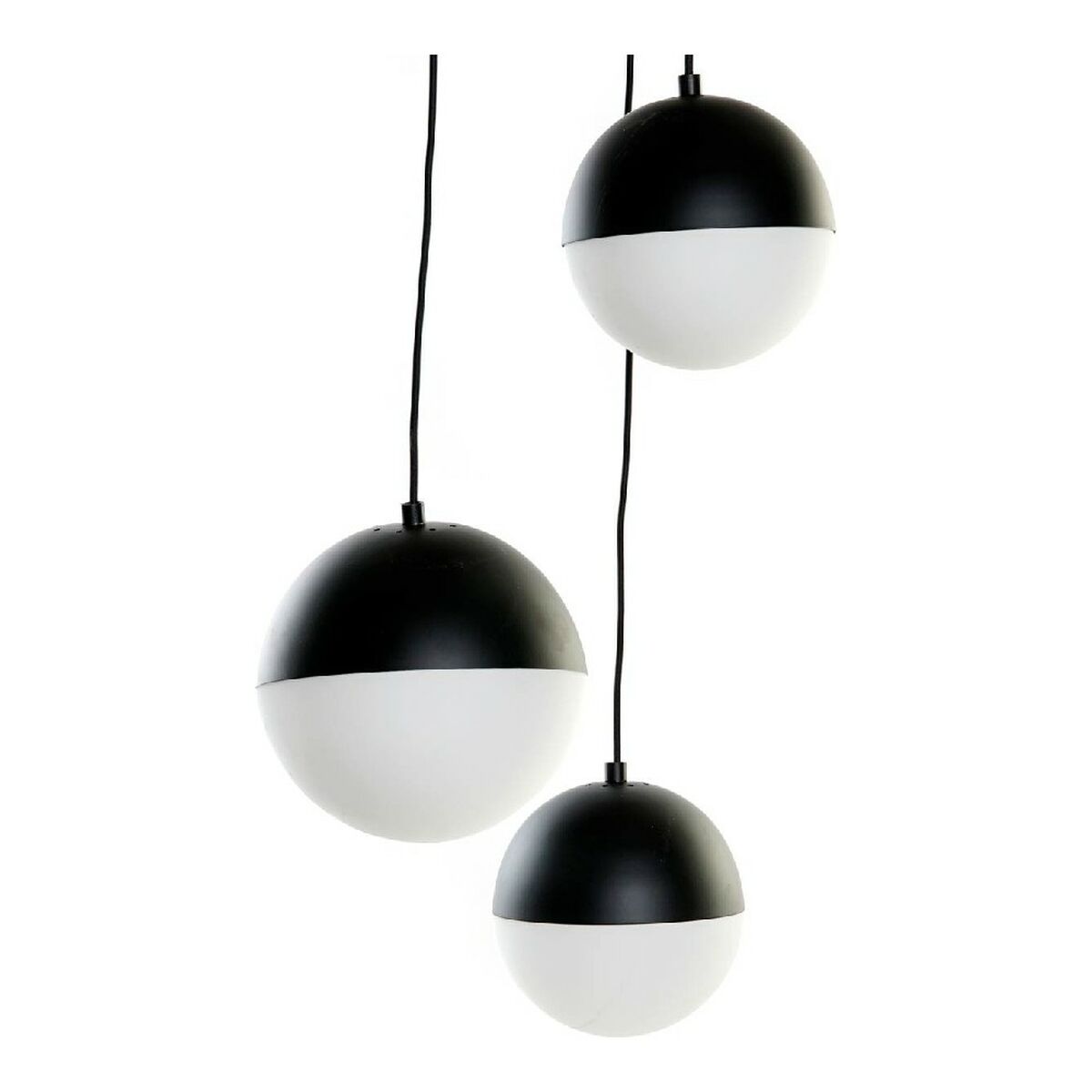 Lampadario Dkd Home Decor LA-181949 Cristallo Nero Metallo Bianco 220 V Moderno Palle (40 X 40 X 80 Cm)