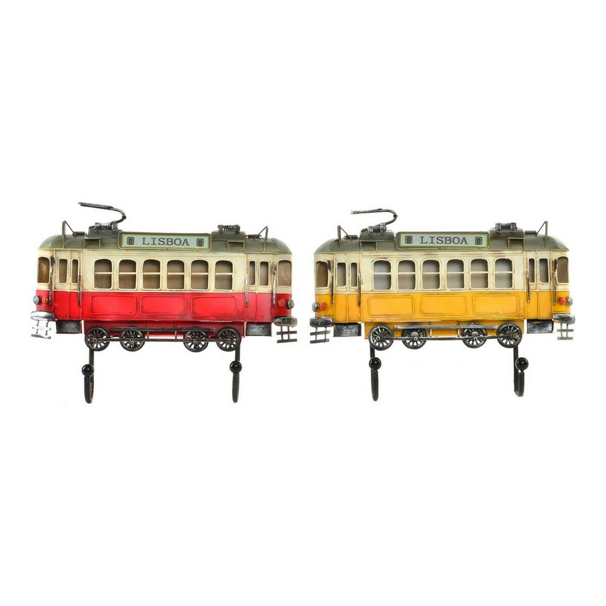 Appendiabiti Da Parete Dkd Home Decor Lisboa Metallo Treno Vintage 31 X 23 X 5 Cm (2 Unità)