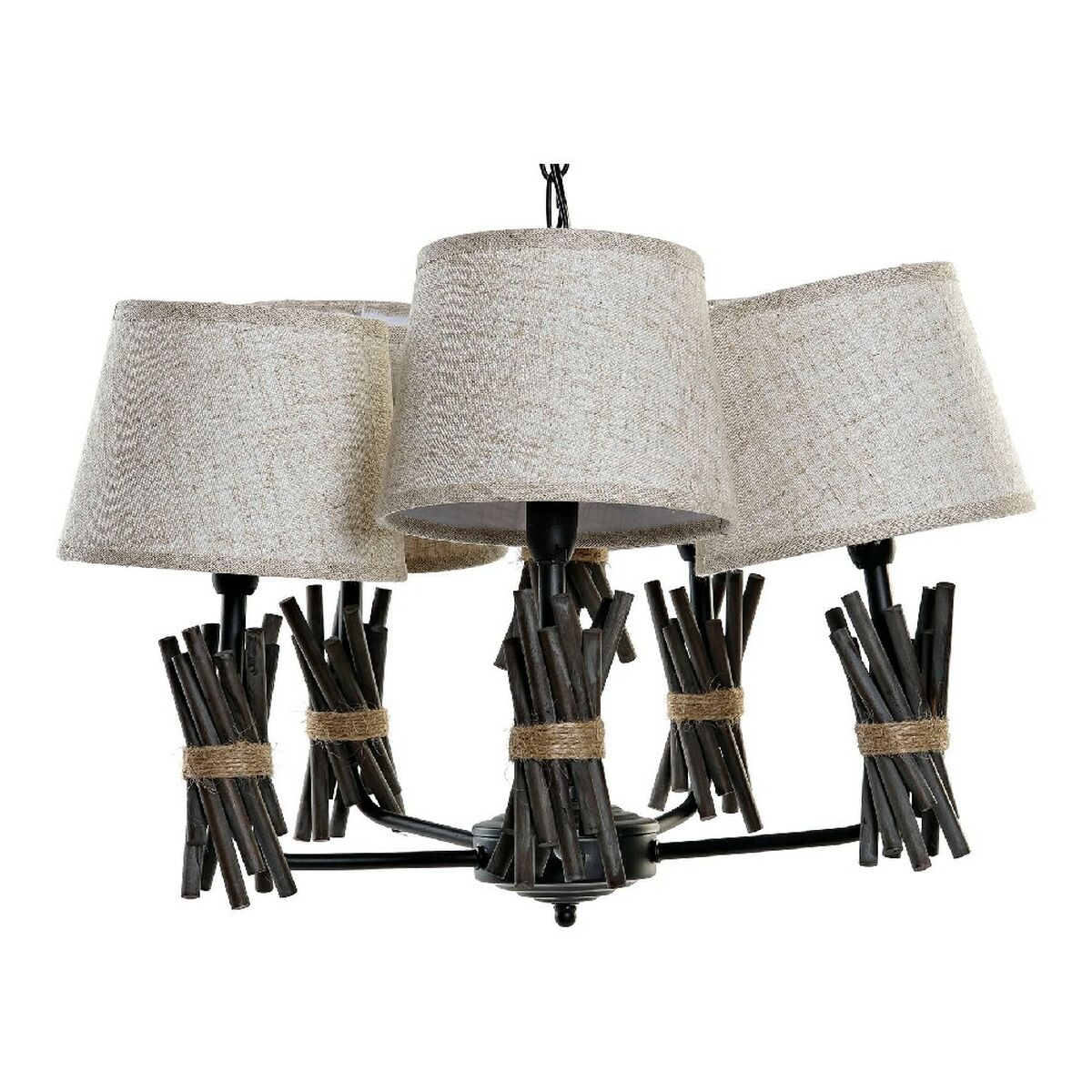 Lampadario Dkd Home Decor Poliestere Metallo (55 X 55 X 100 Cm)