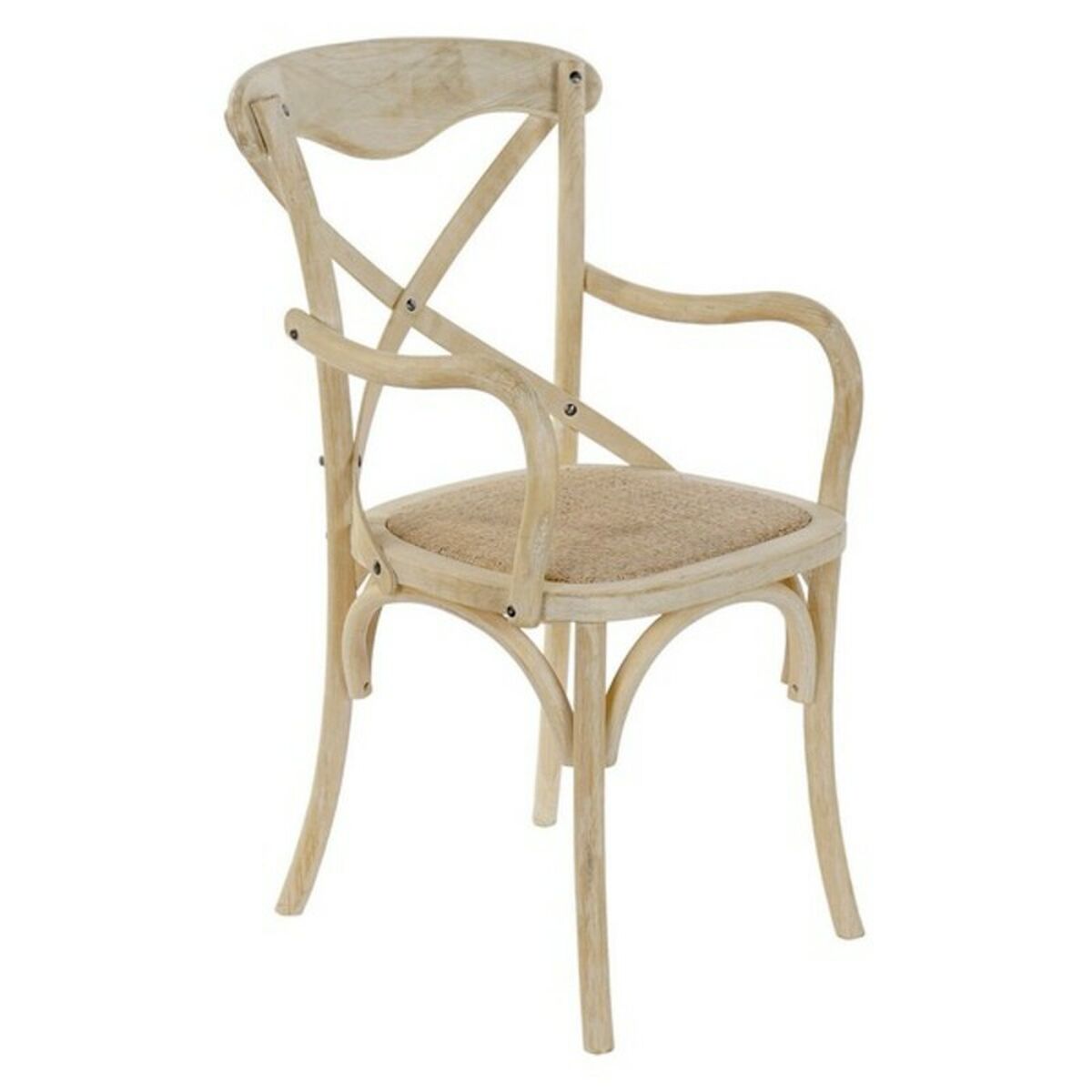 Sedia Da Sala Da Pranzo Dkd Home Decor Bianco Multicolore 55 X 57 X 92 Cm 55 X 47 X 92 cm