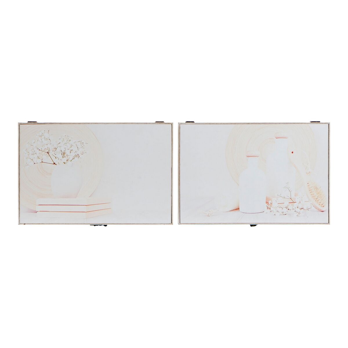 Armadietto Portachiavi Dkd Home Decor 8424001797233 Legno Legno Mdf Beige 2 Unità 46 X 6 X 32 cm