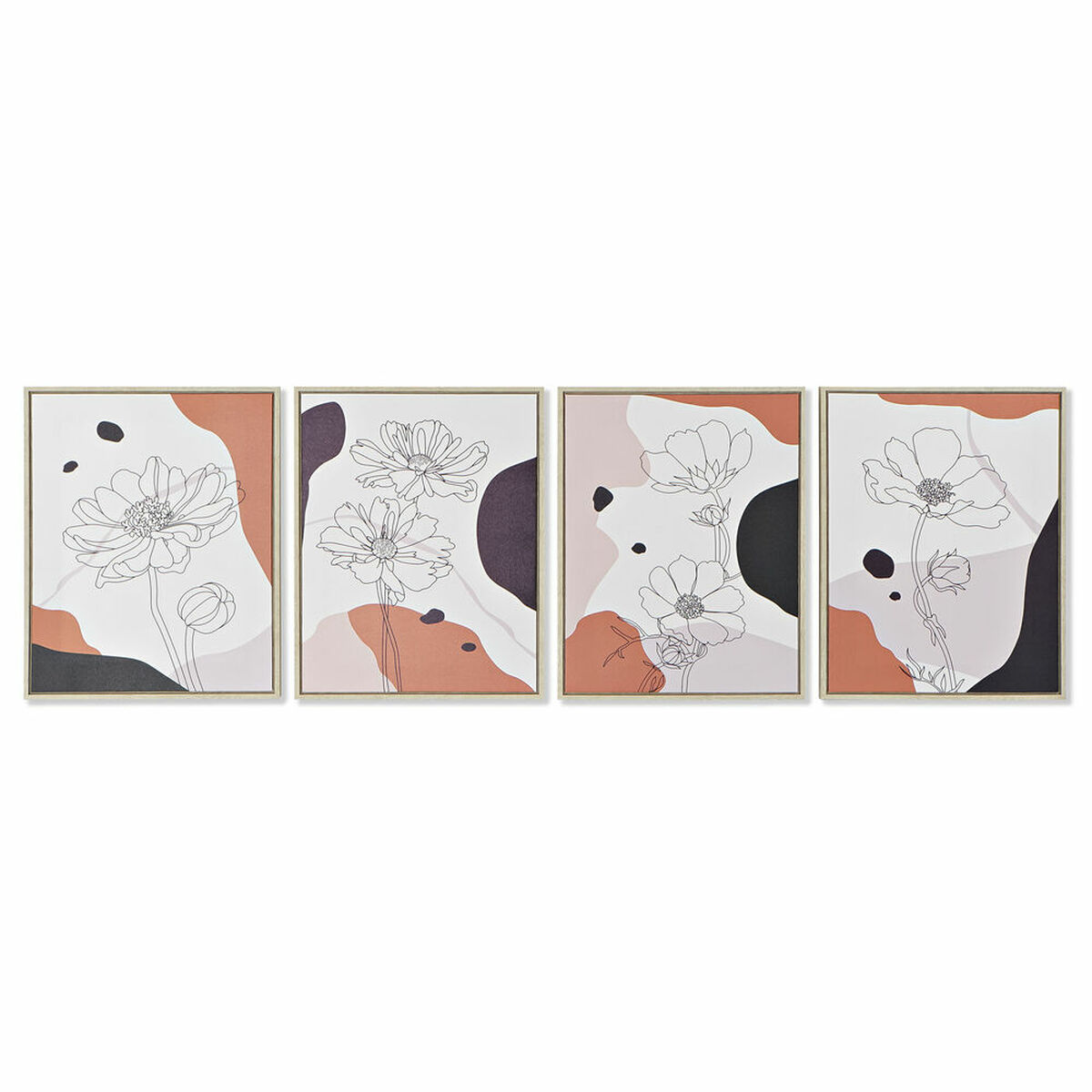 Tela Dkd Home Decor Polistirene Tela 40 X 2,5 X 50 Cm (4 Pezzi)