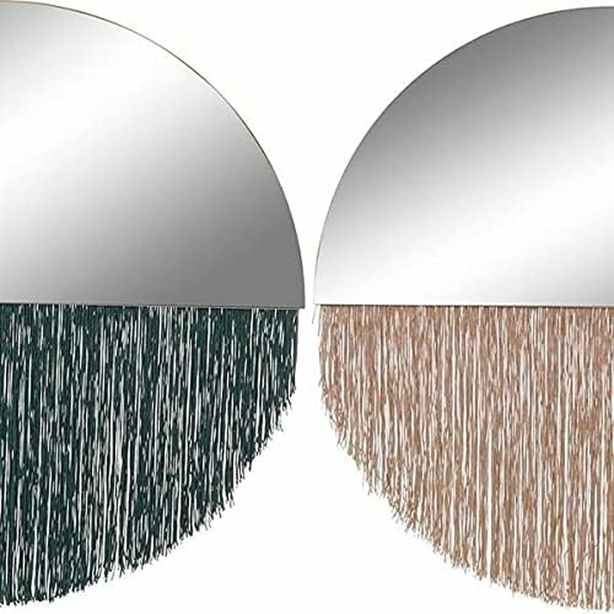 Specchio Da Parete Dkd Home Decor Verde Dorato Frange 50 X 0,5 X 50 Cm (2 Unità) - Image 5