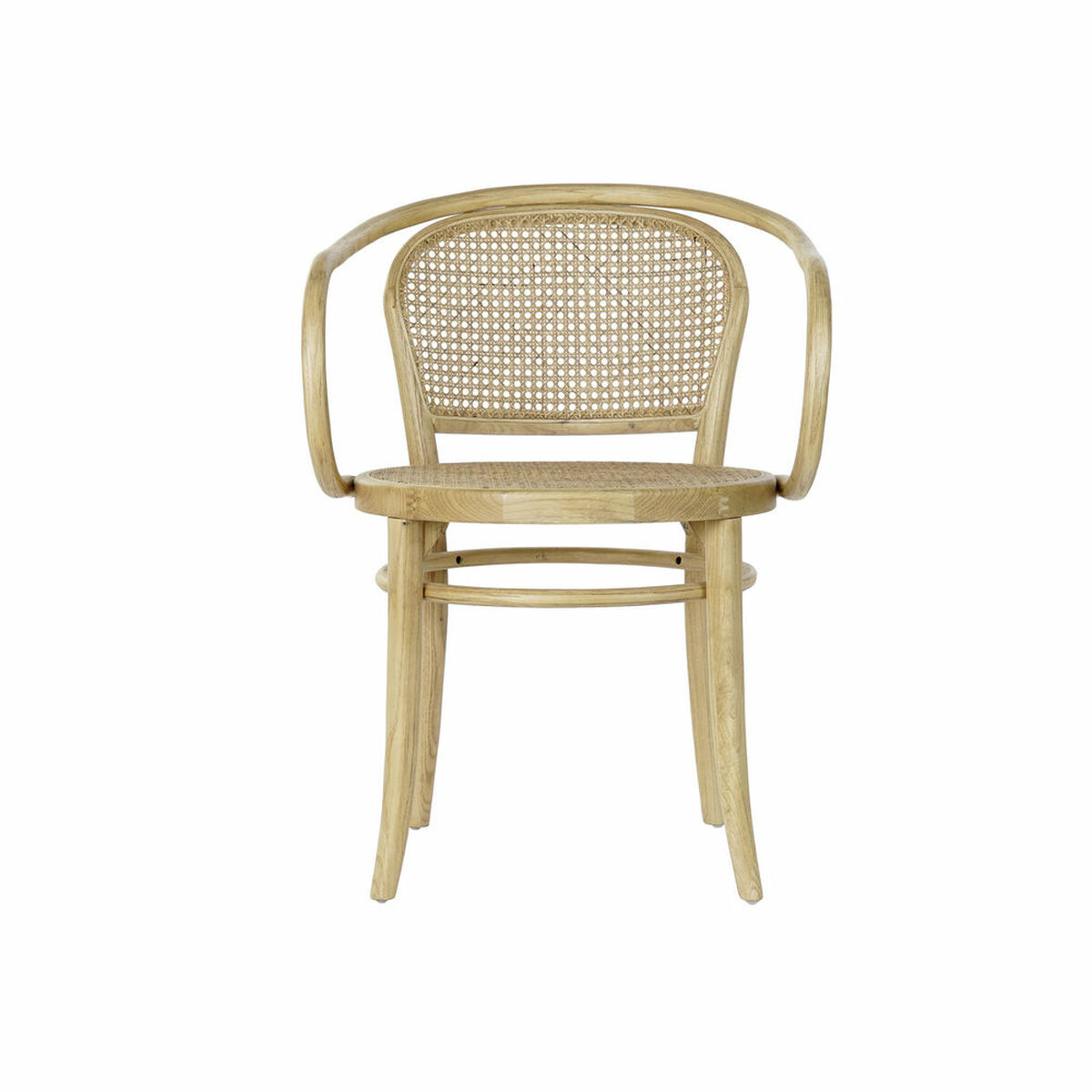 Sedia Da Sala Da Pranzo Dkd Home Decor Naturale Rattan Legno Di Olmo 58 X 58 X 79,5 cm