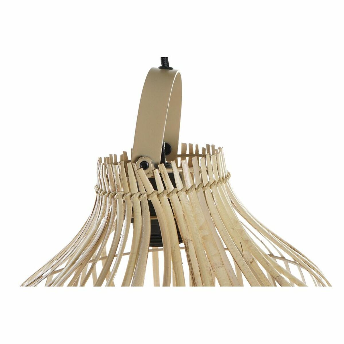Lampadario Dkd Home Decor Marrone Multicolore Metallo Vimini 50 W Città 220 V 30 X 30 X 29 cm - Image 4