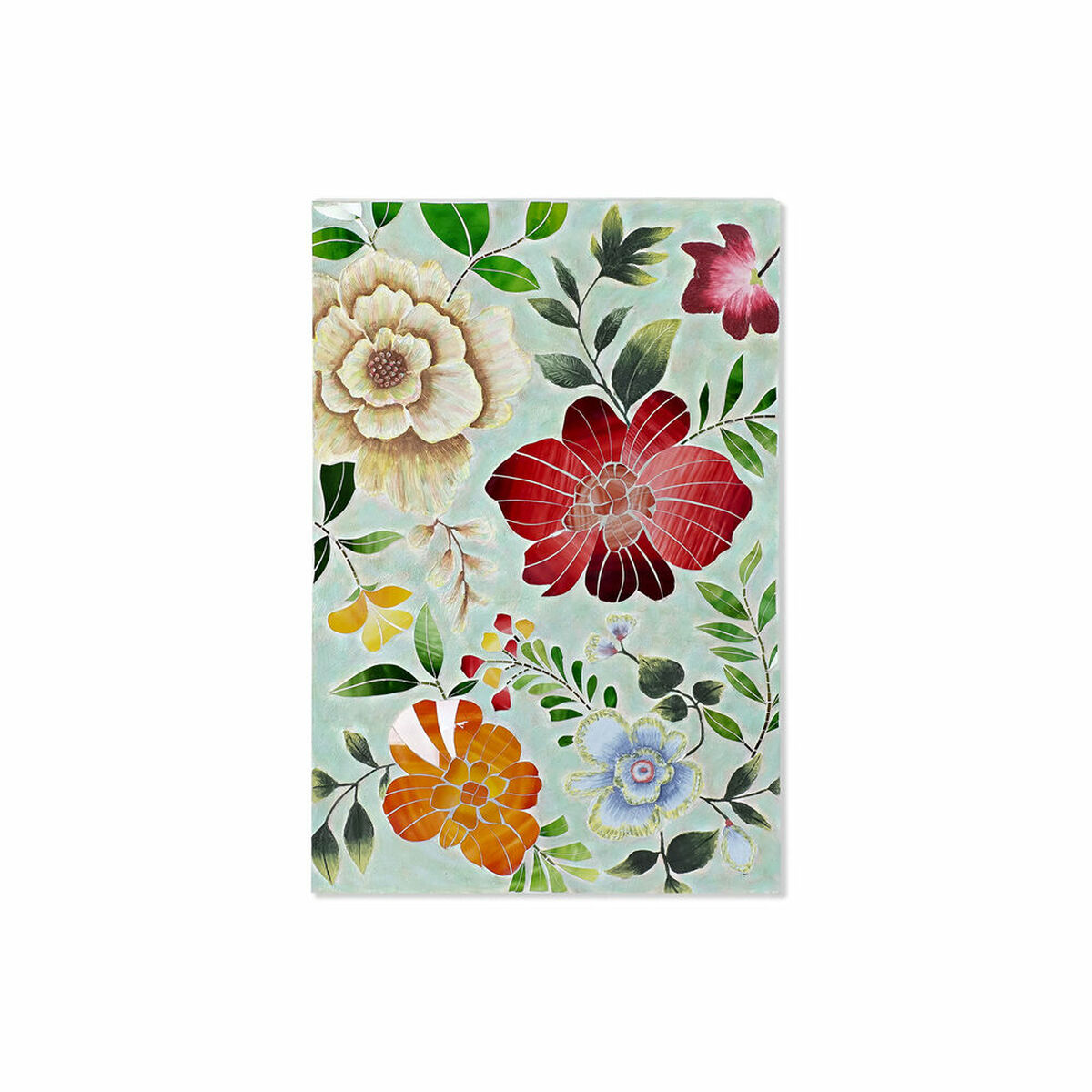 Tela Dkd Home Decor Multicolore Fiori 80 X 4 X 120 Cm (1 Unità)