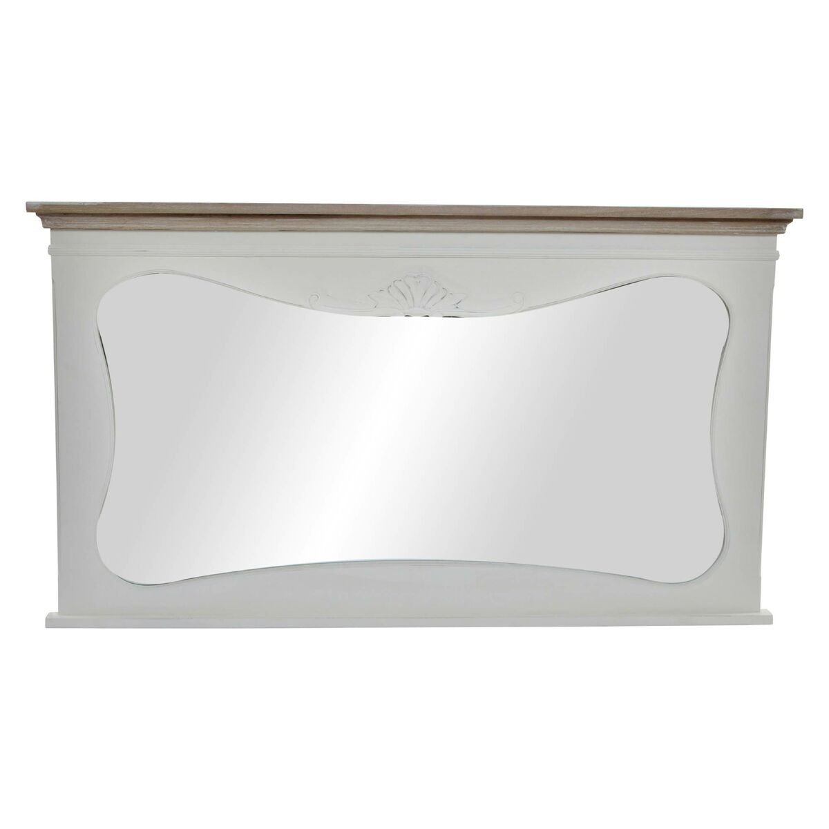 Specchio Da Parete Dkd Home Decor Bianco Naturale 105 X 64 X 4,5 cm