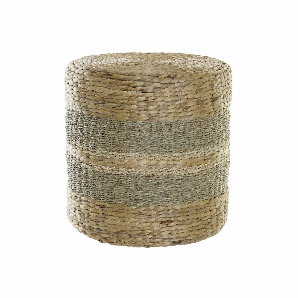 Poggiapiedi Dkd Home Decor Multicolore Naturale Alluminio Boho 42 X 42 X 40 cm