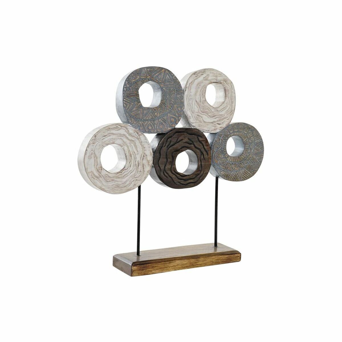 Statua Decorativa Dkd Home Decor Multicolore Ferro Cerchi (49 X 10 X 47 Cm)