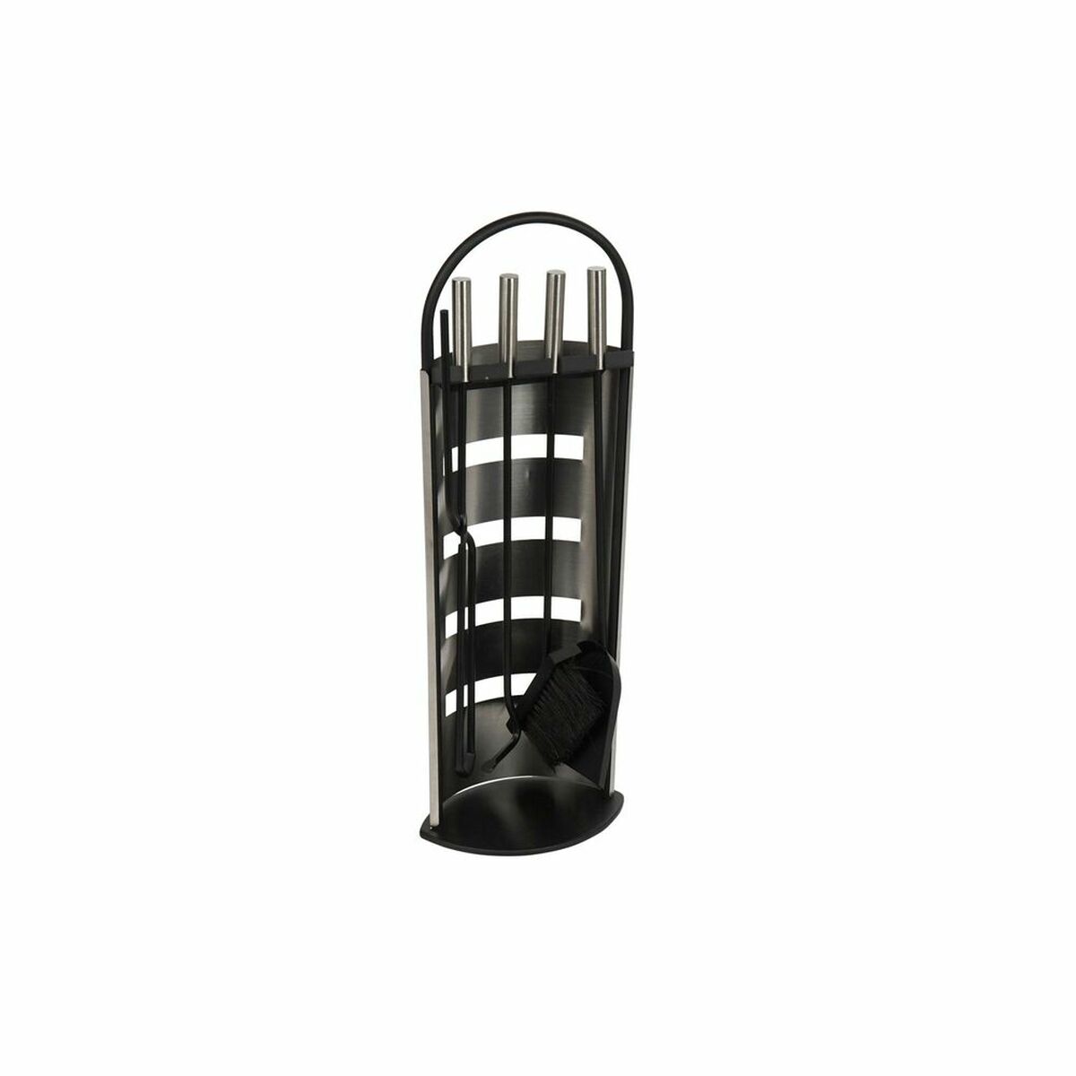 Utensili Da Camino Dkd Home Decor Argentato Acciaio 23 X 15 X 66 Cm (4 Pezzi)