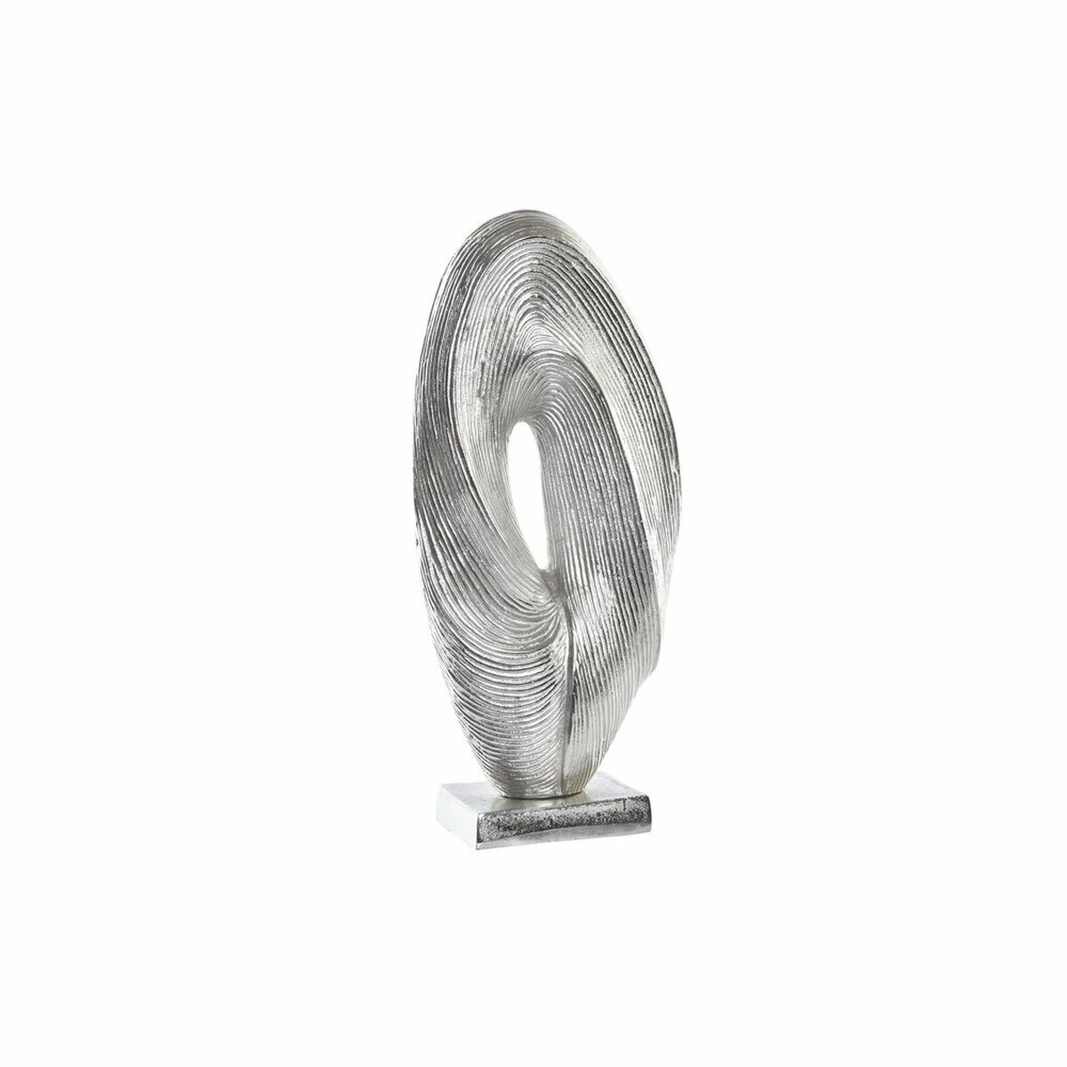 Statua Decorativa Dkd Home Decor 20 X 9 X 44 Cm Astratto Argentato Moderno
