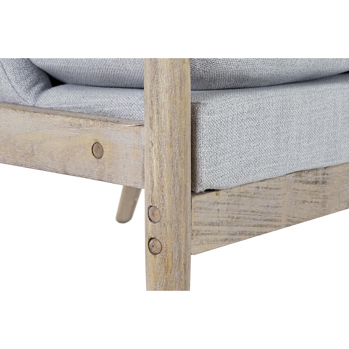 Poltrona Dkd Home Decor Naturale Grigio Chiaro Abete 68 X 69 X 89 cm - Image 3
